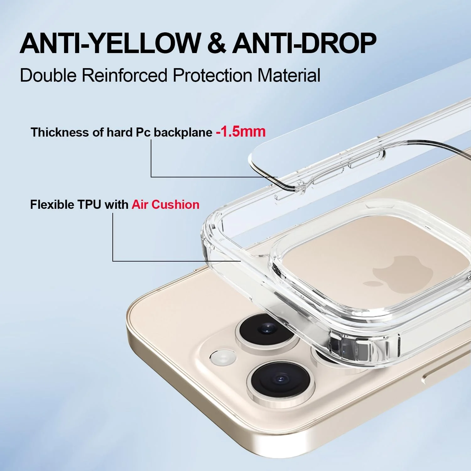 کاور محافظ کریستالی شفاف T Tersely برای آیفون 16 پرو (6.3 اینچ)، ضد زردی، پشت سخت، باریک، ضد ضربه و ضد خش، مناسب برای شارژ بیسیم کاور محافظ کریستالی شفاف T Tersely برای آیفون 16 پرو (6.3 اینچ)، ضد زردی، پشت سخت، باریک، ضد ضربه و ضد خش، مناسب برای شارژ بیسیم