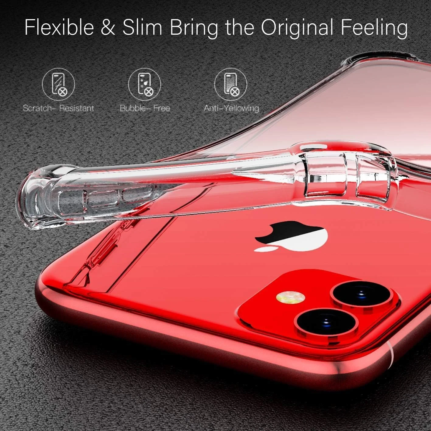 کاور محافظ گوشی آیفون 11، فوق العاده نازک، شفاف، TPU نرم، قاب پشتی PC سخت + فریم TPU نرم، ضد ضربه و ضد خش، مناسب برای آیفون 11 (6.1 اینچ) کاور محافظ گوشی آیفون 11، فوق العاده نازک، شفاف، TPU نرم، قاب پشتی PC سخت + فریم TPU نرم، ضد ضربه و ضد خش، مناسب برای آیفون 11 (6.1 اینچ)