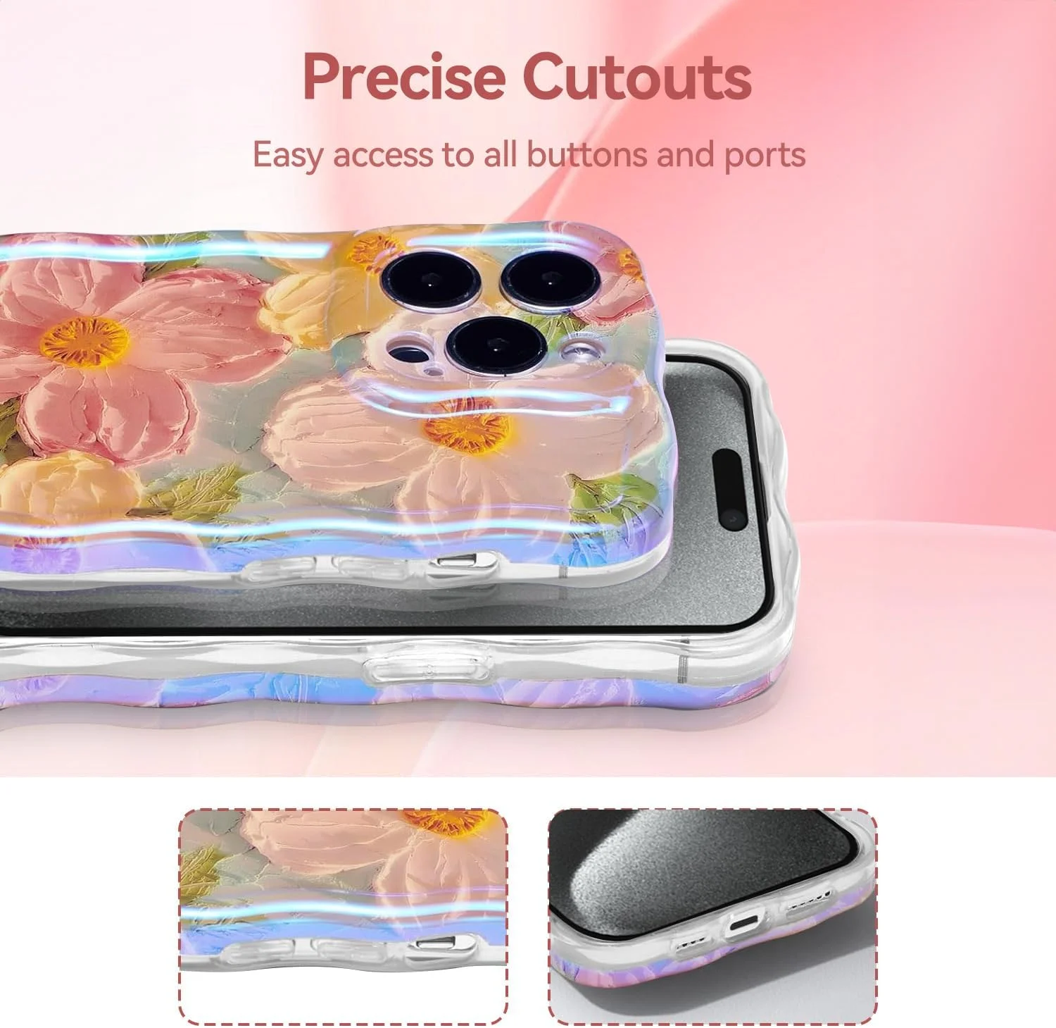 قاب گوشی T Tersely مناسب آیفون 15 پرو، طرح گل های نقاشی رنگ روغن هنری پیشرفته، پوشش پشتی نرم و درخشان با محافظ لنز دوربین، قاب سیلیکونی ضد ضربه برای آیفون 15 پرو (سبز) قاب گوشی T Tersely مناسب آیفون 15 پرو، طرح گل های نقاشی رنگ روغن هنری پیشرفته، پوشش پشتی نرم و درخشان با محافظ لنز دوربین، قاب سیلیکونی ضد ضربه برای آیفون 15 پرو (سبز)