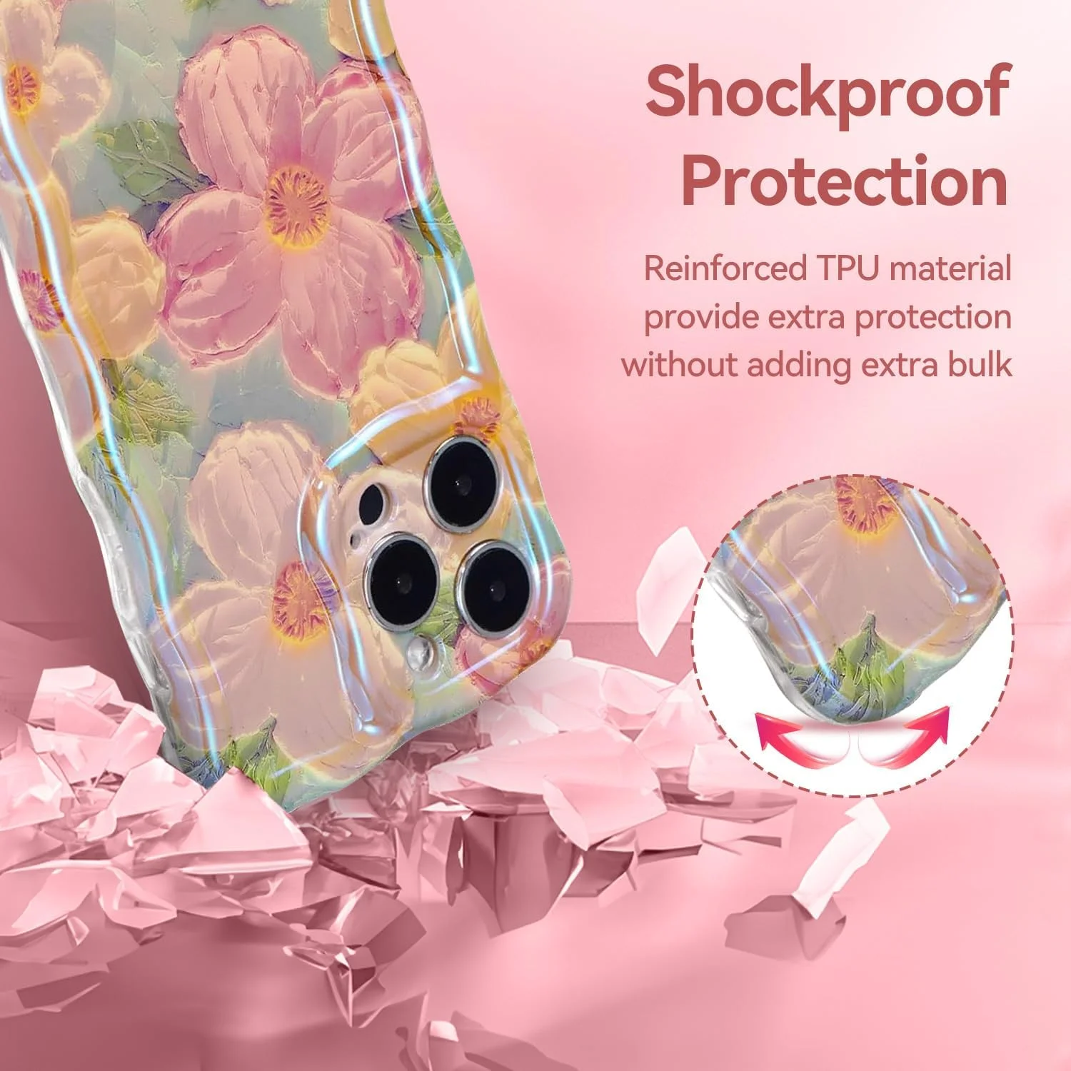 قاب گوشی T Tersely مناسب آیفون 15 پرو، طرح گل های نقاشی رنگ روغن هنری پیشرفته، پوشش پشتی نرم و درخشان با محافظ لنز دوربین، قاب سیلیکونی ضد ضربه برای آیفون 15 پرو (سبز) قاب گوشی T Tersely مناسب آیفون 15 پرو، طرح گل های نقاشی رنگ روغن هنری پیشرفته، پوشش پشتی نرم و درخشان با محافظ لنز دوربین، قاب سیلیکونی ضد ضربه برای آیفون 15 پرو (سبز)