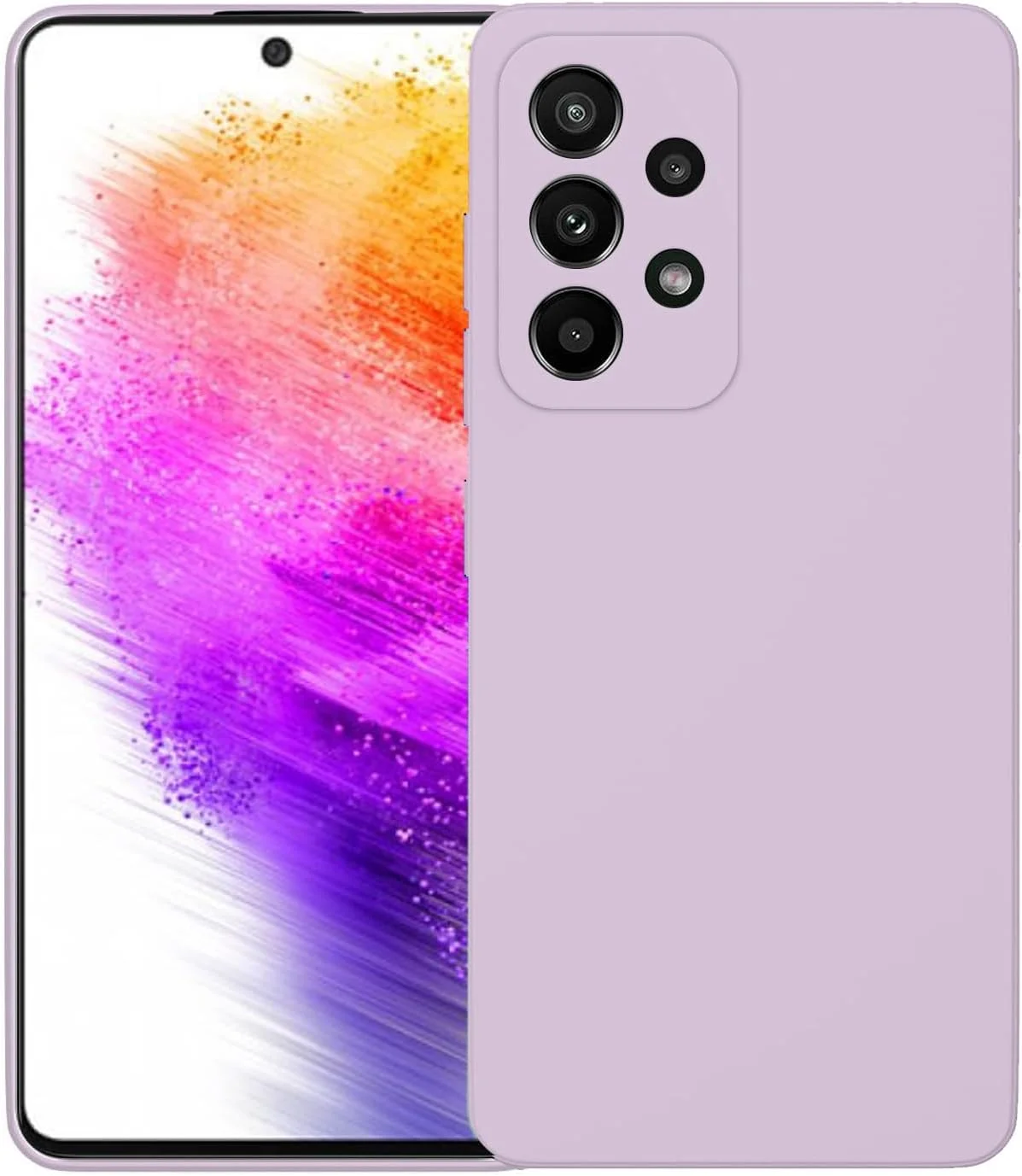 قاب محافظ گوشی برای گلکسی A73 5G، پوشش محافظ نرم (بنفش روشن، گلکسی A73 5G 6.7 اینچ)