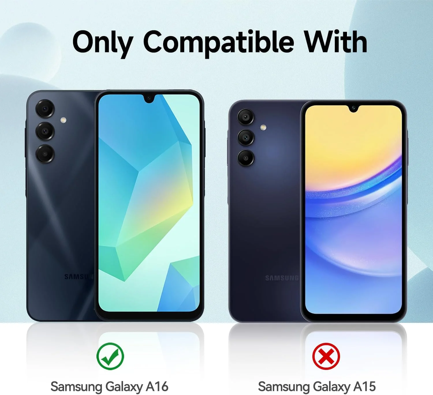 کیف پول چرمی T Tersely مناسب برای گوشی سامسونگ گلکسی A16 (2024)، کاور محافظ مغناطیسی تاشو با قابلیت استند و جای کارت - مشکی