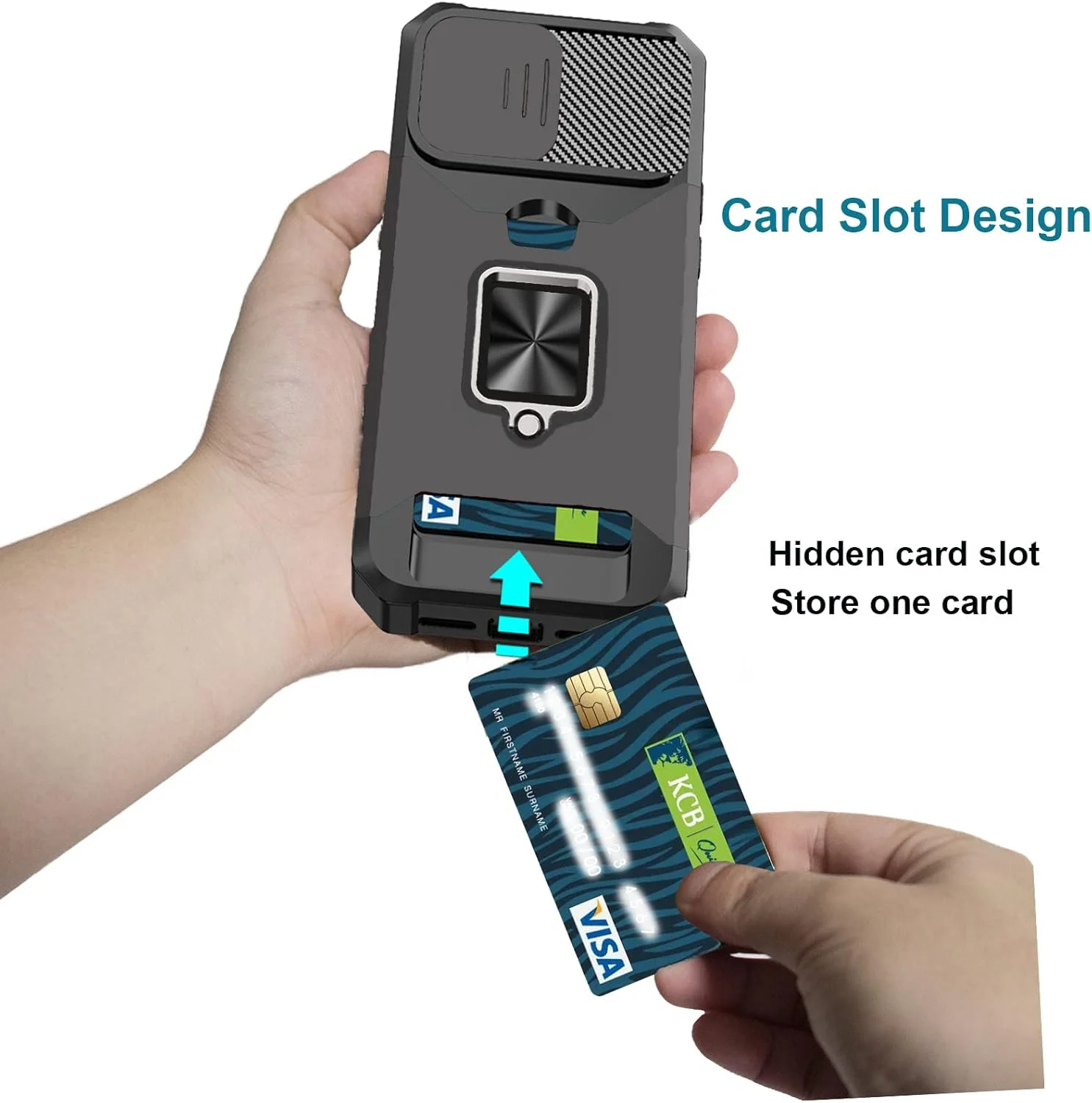 کاور محافظ گوشی آیفون 13 پرو با جای کارت و پوشش کشویی دوربین، استند انگشتی چرخان 360 درجه، کاور محافظ سنگین برای گوشی اپل آیفون 13 پرو - مشکی کاور محافظ گوشی آیفون 13 پرو با جای کارت و پوشش کشویی دوربین، استند انگشتی چرخان 360 درجه، کاور محافظ سنگین برای گوشی اپل آیفون 13 پرو - مشکی