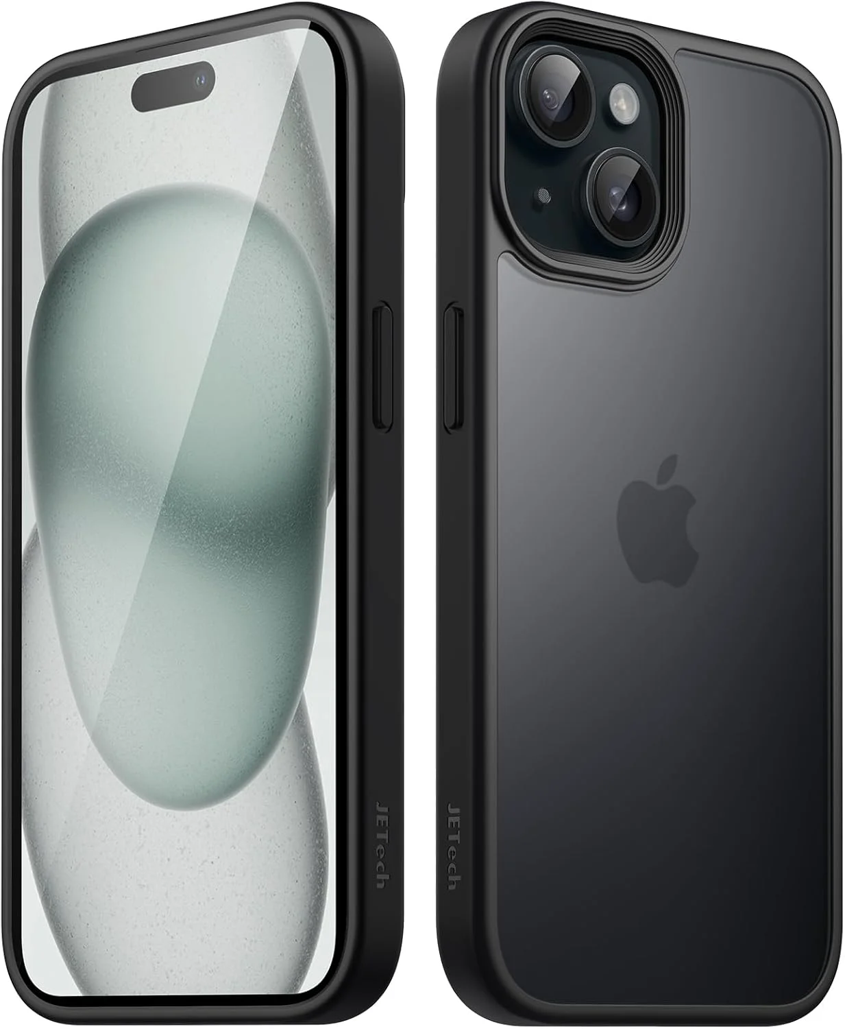 کاور مات JETech برای آیفون 15 پلاس 6.7 اینچی، محافظت در برابر ضربه، قاب پشتی نیمه شفاف مات، ضد اثر انگشت (مشکی) کاور مات JETech برای آیفون 15 پلاس 6.7 اینچی، محافظت در برابر ضربه، قاب پشتی نیمه شفاف مات، ضد اثر انگشت (مشکی)