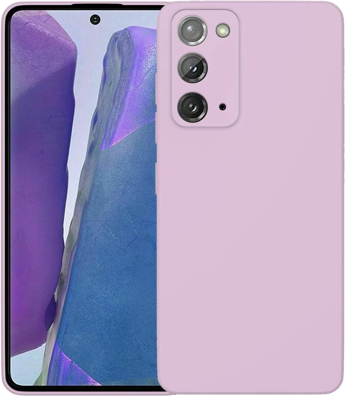 کاور محافظ سیلیکونی گوشی کوتولی برای سامسونگ گلکسی نوت 20، پوشش محافظ نرم (بنفش روشن - نوت 20) کاور محافظ سیلیکونی گوشی کوتولی برای سامسونگ گلکسی نوت 20، پوشش محافظ نرم (بنفش روشن - نوت 20)