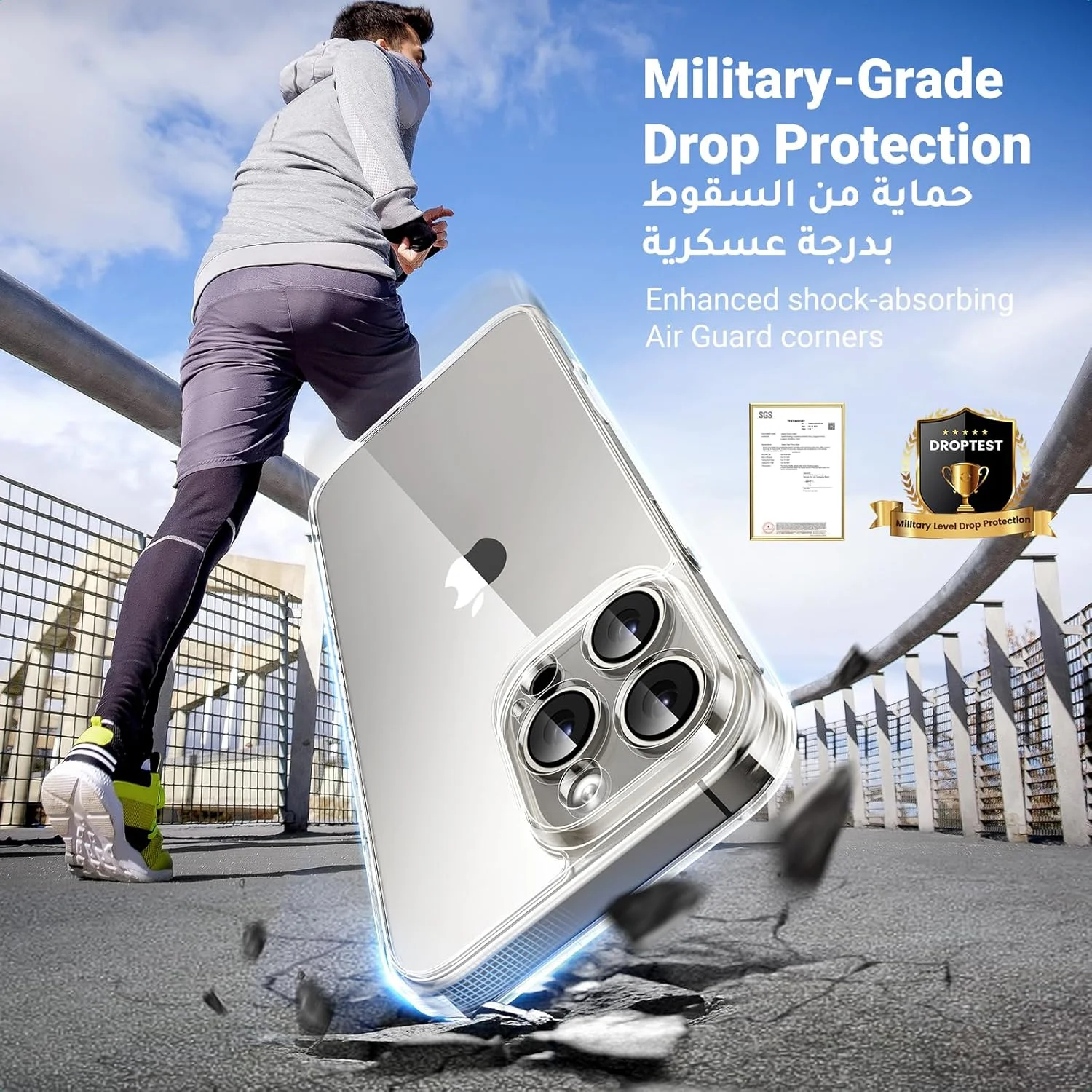 کاور شفاف UGREEN برای آیفون 16 پرو مکس، محافظت درجه نظامی، فناوری iCrystal انقلابی، ضد خش، گوشه های Air-Guard، فوق العاده باریک و شفاف برای آیفون 16 پرو مکس 6.9 اینچ، مناسب بانوان و آقایان کاور شفاف UGREEN برای آیفون 16 پرو مکس، محافظت درجه نظامی، فناوری iCrystal انقلابی، ضد خش، گوشه های Air-Guard، فوق العاده باریک و شفاف برای آیفون 16 پرو مکس 6.9 اینچ، مناسب بانوان و آقایان