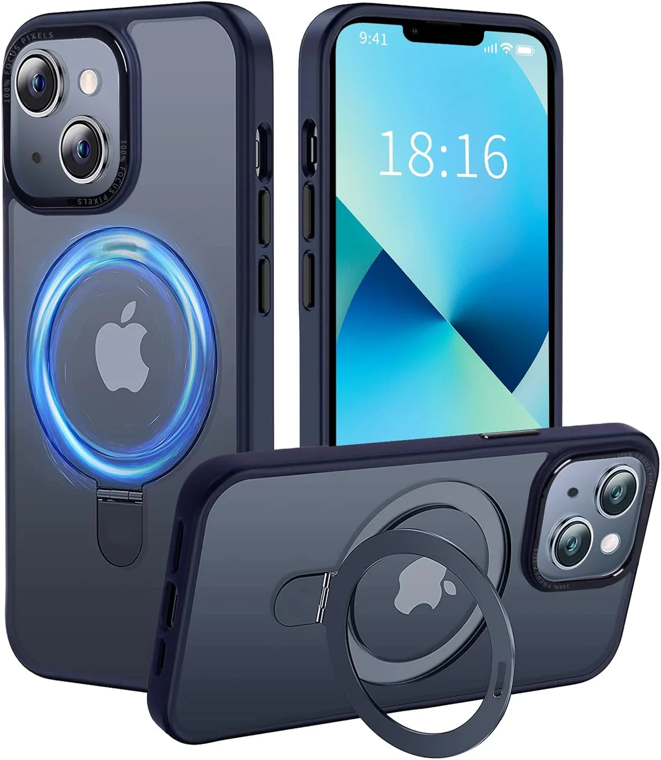 کاور محافظ گوشی آیفون 13 UCHUANG با استند مغناطیسی نامرئی، ضد ضربه، ضد زردی، باریک، نازک، مات و نیمه شفاف مناسب برای آیفون 13 سایز 6.1 اینچ - آبی سرمه ای کاور محافظ گوشی آیفون 13 UCHUANG با استند مغناطیسی نامرئی، ضد ضربه، ضد زردی، باریک، نازک، مات و نیمه شفاف مناسب برای آیفون 13 سایز 6.1 اینچ - آبی سرمه ای