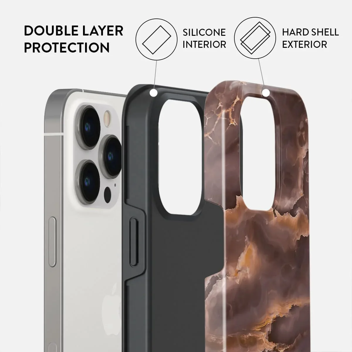 قاب گوشی بورگا سازگار با آیفون 16 پرو - قاب محافظ ترکیبی دو لایه سخت + سیلیکونی - طرح چوب - مقاوم در برابر خش و ضربه