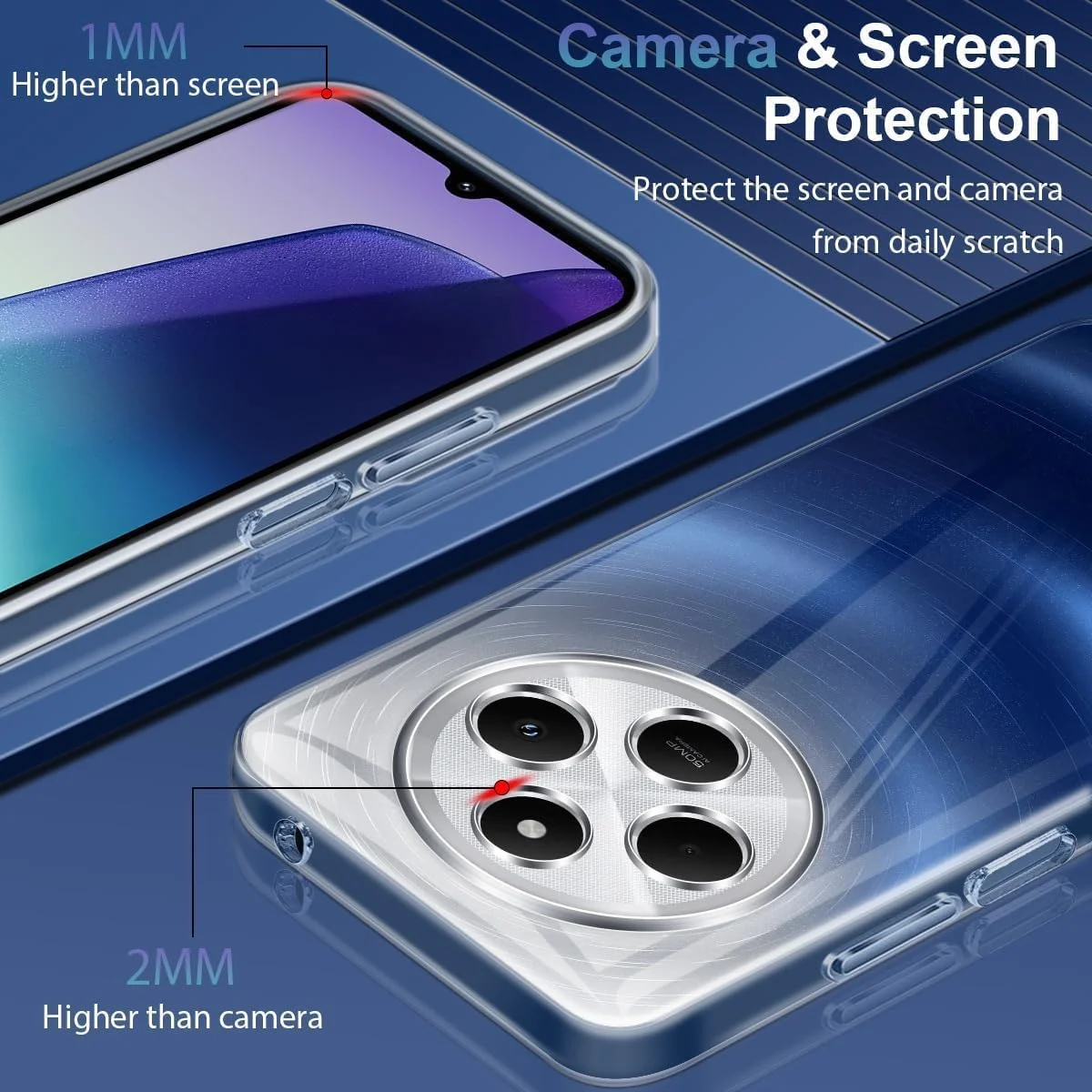 کاور شفاف و نرم TPU انعطاف پذیر و باریک با محافظت در برابر سقوط، سازگار با Redmi 14C / Poco C75 (شفاف) کاور شفاف و نرم TPU انعطاف پذیر و باریک با محافظت در برابر سقوط، سازگار با Redmi 14C / Poco C75 (شفاف)