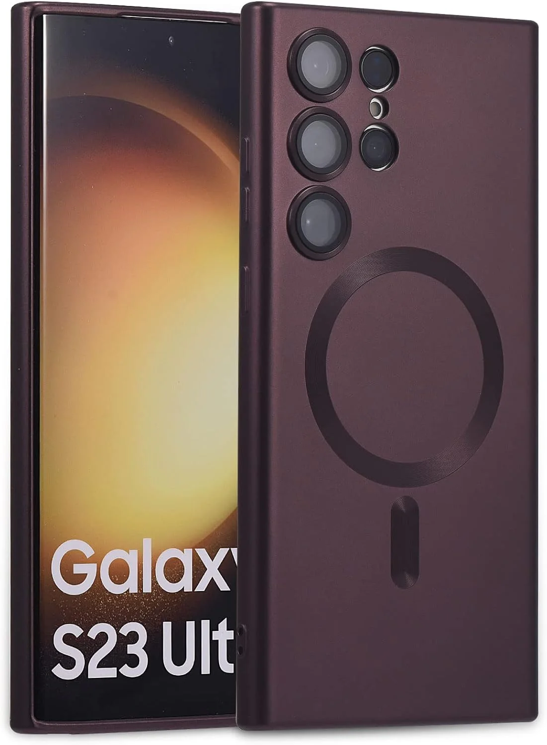 قاب محافظ مغناطیسی گوشی سامسونگ گلکسی S23 Ultra، قاب سیلیکونی نرم گوشی سامسونگ S23 Ultra با محافظت از دوربین، ضد اثر انگشت، قرمز قاب محافظ مغناطیسی گوشی سامسونگ گلکسی S23 Ultra، قاب سیلیکونی نرم گوشی سامسونگ S23 Ultra با محافظت از دوربین، ضد اثر انگشت، قرمز