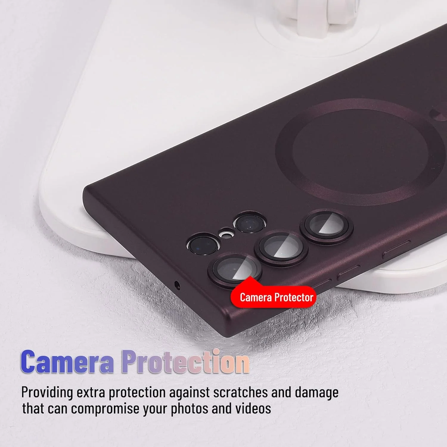 قاب محافظ مغناطیسی گوشی سامسونگ گلکسی S23 Ultra، قاب سیلیکونی نرم گوشی سامسونگ S23 Ultra با محافظت از دوربین، ضد اثر انگشت، قرمز قاب محافظ مغناطیسی گوشی سامسونگ گلکسی S23 Ultra، قاب سیلیکونی نرم گوشی سامسونگ S23 Ultra با محافظت از دوربین، ضد اثر انگشت، قرمز