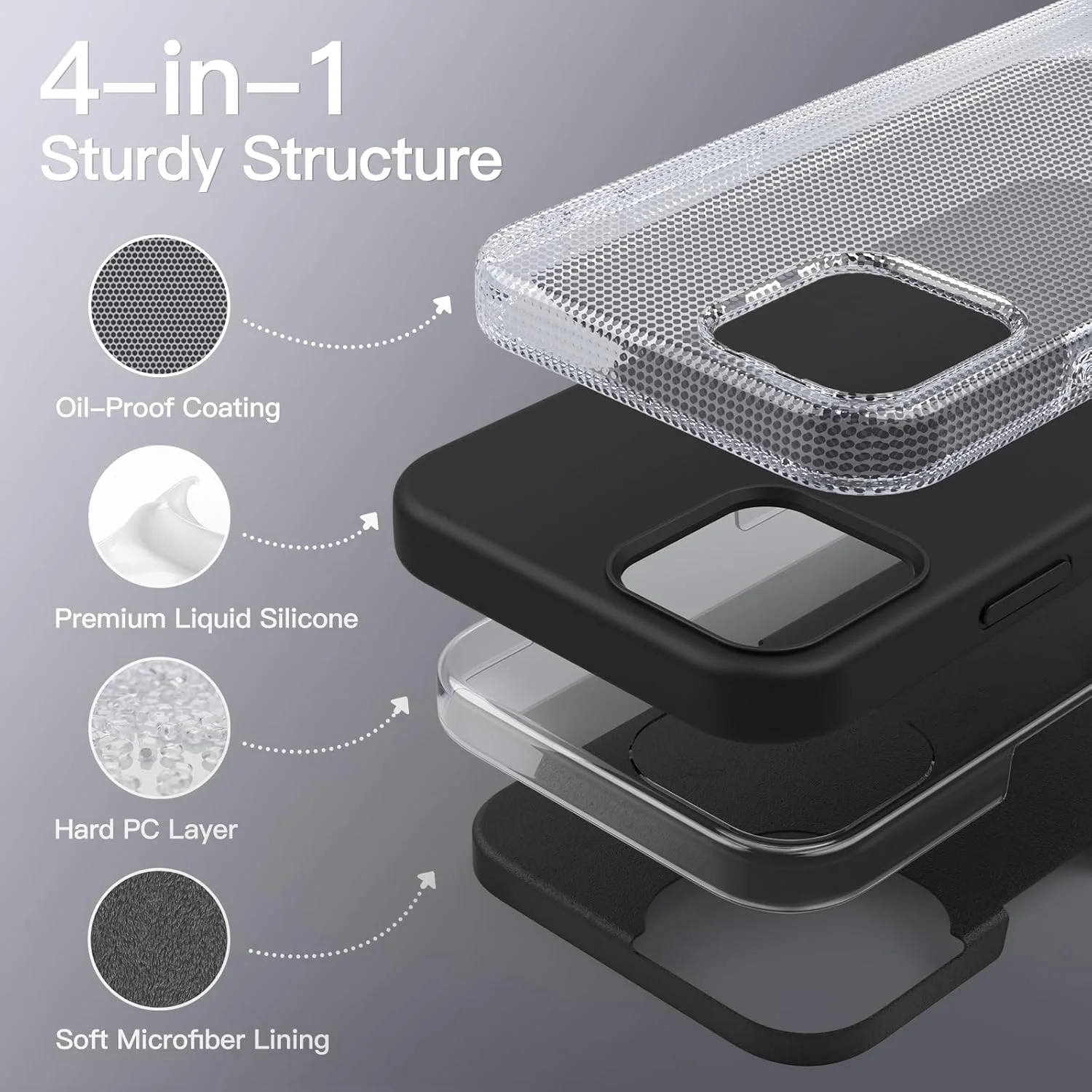 قاب سیلیکونی JETech برای آیفون 12/12 پرو 6.1 اینچی، با پوشش نرم و لطیف، محافظ کامل بدنه گوشی، ضد ضربه با آستر میکروفیبر (مشکی) قاب سیلیکونی JETech برای آیفون 12/12 پرو 6.1 اینچی، با پوشش نرم و لطیف، محافظ کامل بدنه گوشی، ضد ضربه با آستر میکروفیبر (مشکی)