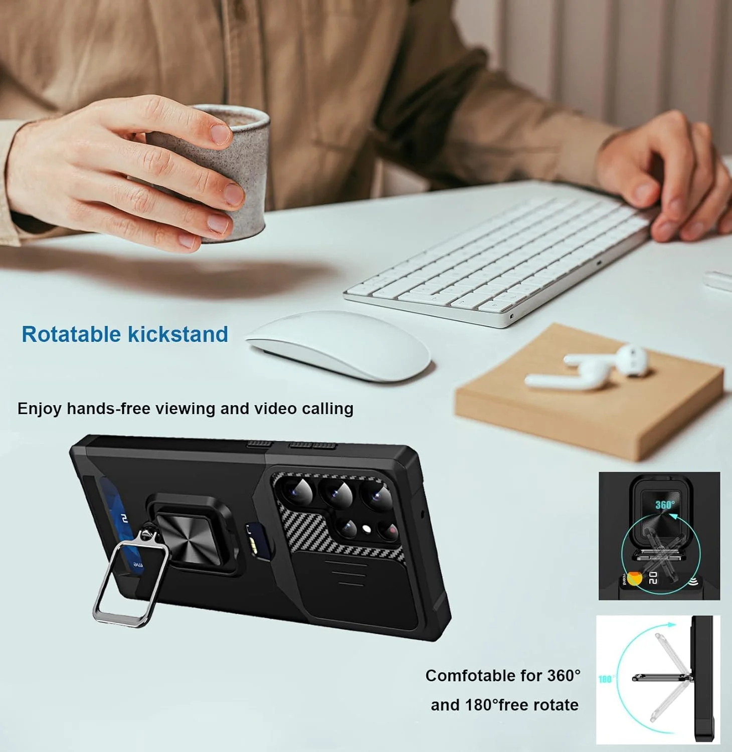 قاب محافظ گوشی سامسونگ S21 Ultra به همراه جای کارت، قاب گوشی سامسونگ گلکسی S21 Ultra به همراه پوشش کشویی دوربین و حلقه چرخان 360 درجه، قاب محافظ سنگین گوشی برای پوشش S21 Ultra - مشکی قاب محافظ گوشی سامسونگ S21 Ultra به همراه جای کارت، قاب گوشی سامسونگ گلکسی S21 Ultra به همراه پوشش کشویی دوربین و حلقه چرخان 360 درجه، قاب محافظ سنگین گوشی برای پوشش S21 Ultra - مشکی