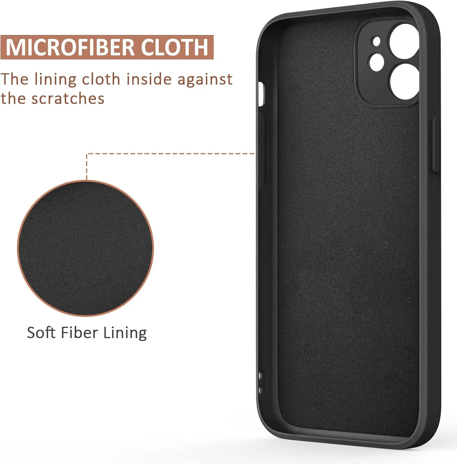 قاب سیلیکونی نرم VANCLE برای آیفون 11، [محافظت در برابر سقوط با استاندارد نظامی] [آستر میکروفیبر ضد خش] قاب محافظ ضد ضربه باریک و نازک 6.1 اینچ (مشکی + سبز تیره)