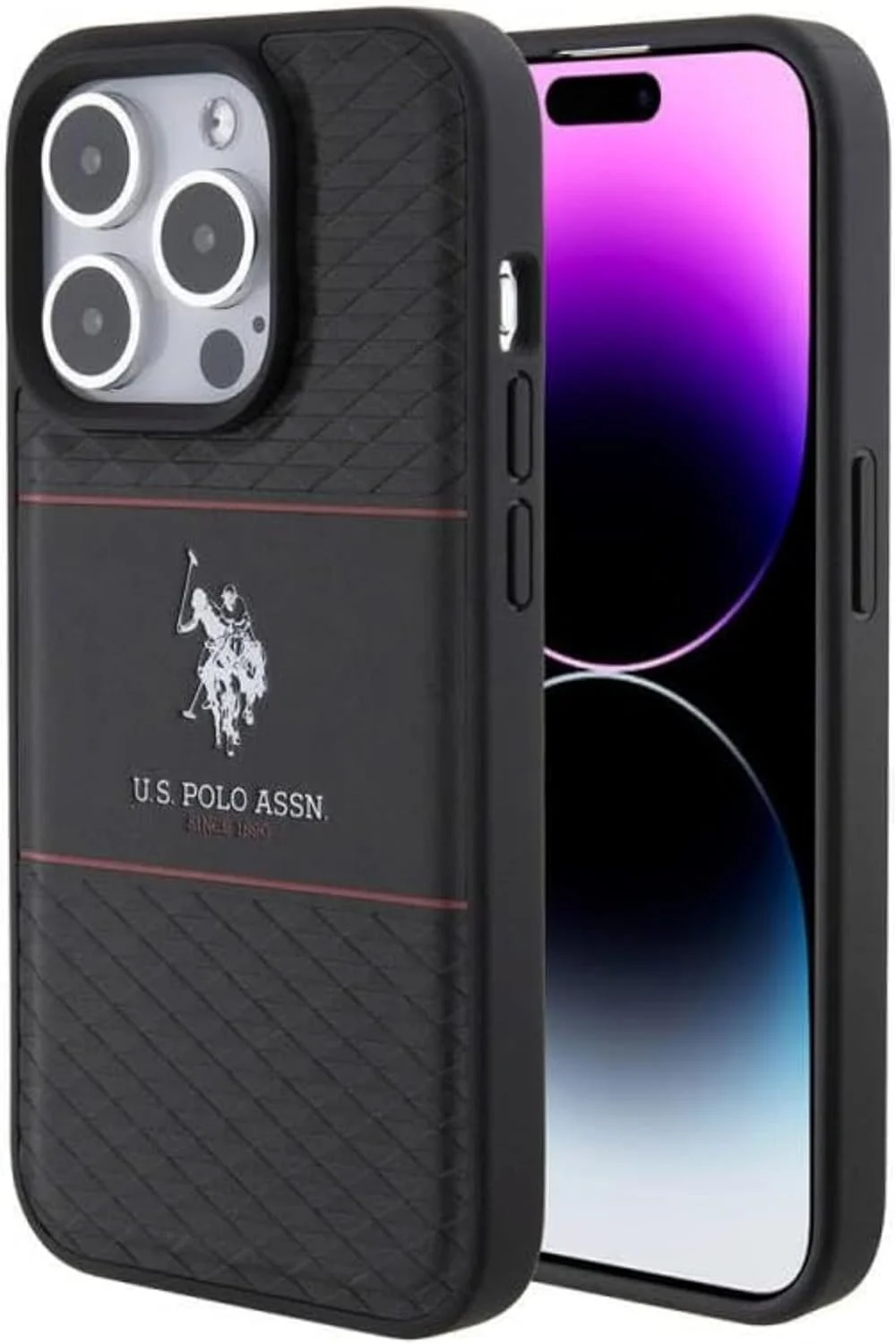 قاب سخت چرمی راه راه CG MOBILE U.S. Polo مناسب برای آیفون 15 پرو (مشکی) قاب سخت چرمی راه راه CG MOBILE U.S. Polo مناسب برای آیفون 15 پرو (مشکی)