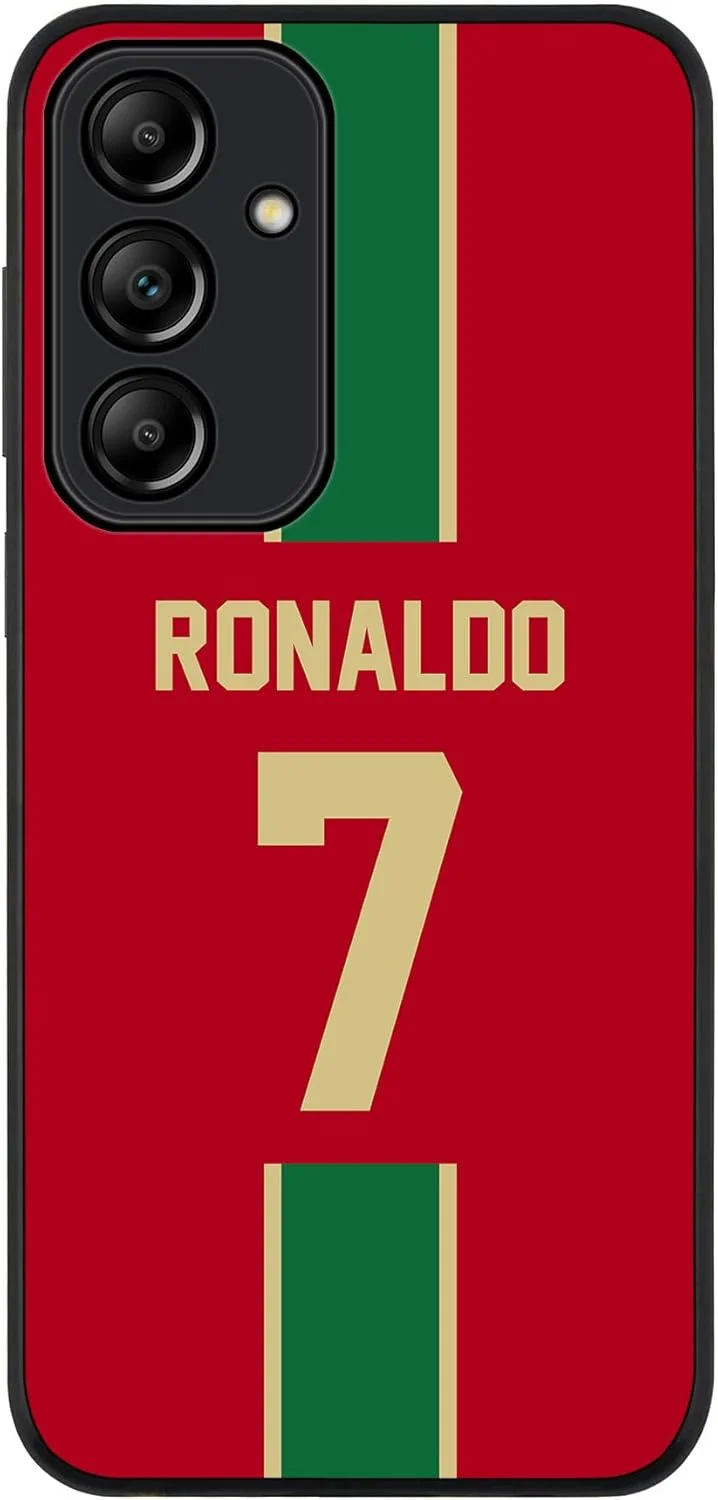 قاب محافظ لبه مشکی مقاوم برای سامسونگ گلکسی A55، قاب نرم و باریک با لبه های لاستیکی انعطاف پذیر، پوشش نازک ژله ای TPU ضد ضربه - تیم فوتبال - پرتغال، نام بازیکن - رونالدو قاب محافظ لبه مشکی مقاوم برای سامسونگ گلکسی A55، قاب نرم و باریک با لبه های لاستیکی انعطاف پذیر، پوشش نازک ژله ای TPU ضد ضربه - تیم فوتبال - پرتغال، نام بازیکن - رونالدو