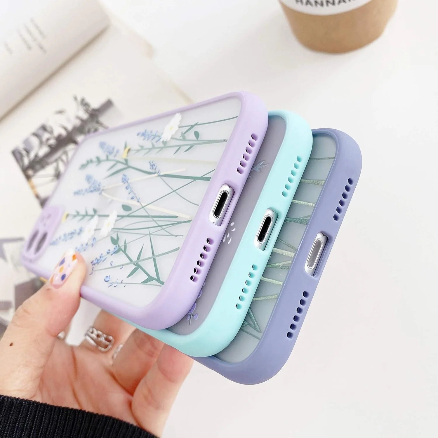 کاور محافظ طرح گل سازگار با آیفون 12، طراحی باریک با الگوی گل، پشت سخت PC محافظ با ضربه گیر نرم TPU برای آیفون 12 6.1 اینچی (مناسب آیفون 12 پرو نیست) - بنفش کاور محافظ طرح گل سازگار با آیفون 12، طراحی باریک با الگوی گل، پشت سخت PC محافظ با ضربه گیر نرم TPU برای آیفون 12 6.1 اینچی (مناسب آیفون 12 پرو نیست) - بنفش