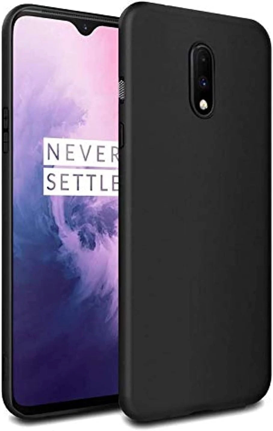 قاب محافظ گوشی وان پلاس 7، فوق العاده نازک، باریک، سیلیکونی نرم و پوشش مات، مشکی مات، محصولی از Nice.Store.UAE قاب محافظ گوشی وان پلاس 7، فوق العاده نازک، باریک، سیلیکونی نرم و پوشش مات، مشکی مات، محصولی از Nice.Store.UAE