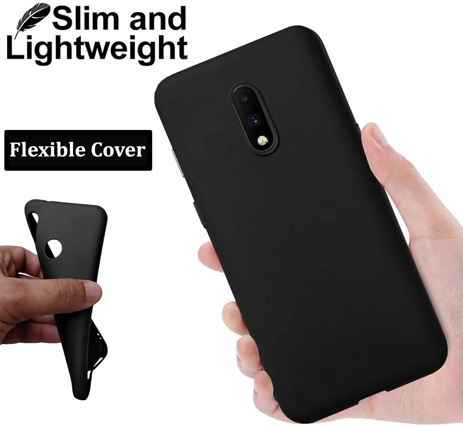 قاب محافظ گوشی وان پلاس 7، فوق العاده نازک، باریک، سیلیکونی نرم و پوشش مات، مشکی مات، محصولی از Nice.Store.UAE قاب محافظ گوشی وان پلاس 7، فوق العاده نازک، باریک، سیلیکونی نرم و پوشش مات، مشکی مات، محصولی از Nice.Store.UAE