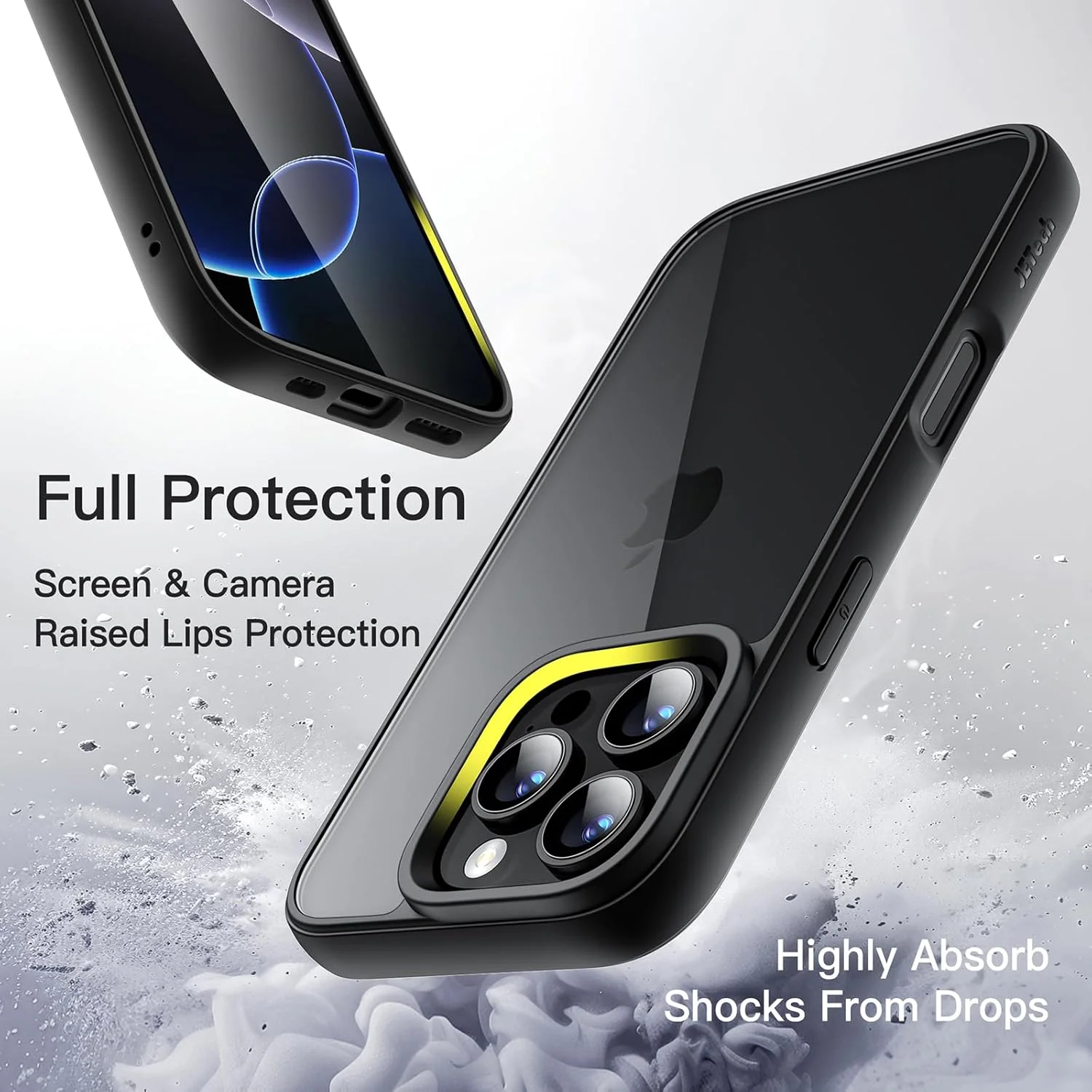 کاور محافظ گوشی JETech برای آیفون 16 پرو مکس 6.9 اینچی، کاور ضربه گیر گوشی، فریم TPU مات رنگ ثابت، پشت شفاف ضد خش (مشکی) کاور محافظ گوشی JETech برای آیفون 16 پرو مکس 6.9 اینچی، کاور ضربه گیر گوشی، فریم TPU مات رنگ ثابت، پشت شفاف ضد خش (مشکی)