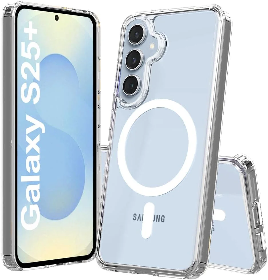 قاب محافظ شفاف T Tersely برای گوشی سامسونگ گلکسی S25 پلاس 5G مدل 2025، کاور مغناطیسی سازگار با MagSafe، پشت سخت، بامپر باریک ضد ضربه، پشتیبانی از شارژ بیسیم قاب محافظ شفاف T Tersely برای گوشی سامسونگ گلکسی S25 پلاس 5G مدل 2025، کاور مغناطیسی سازگار با MagSafe، پشت سخت، بامپر باریک ضد ضربه، پشتیبانی از شارژ بیسیم