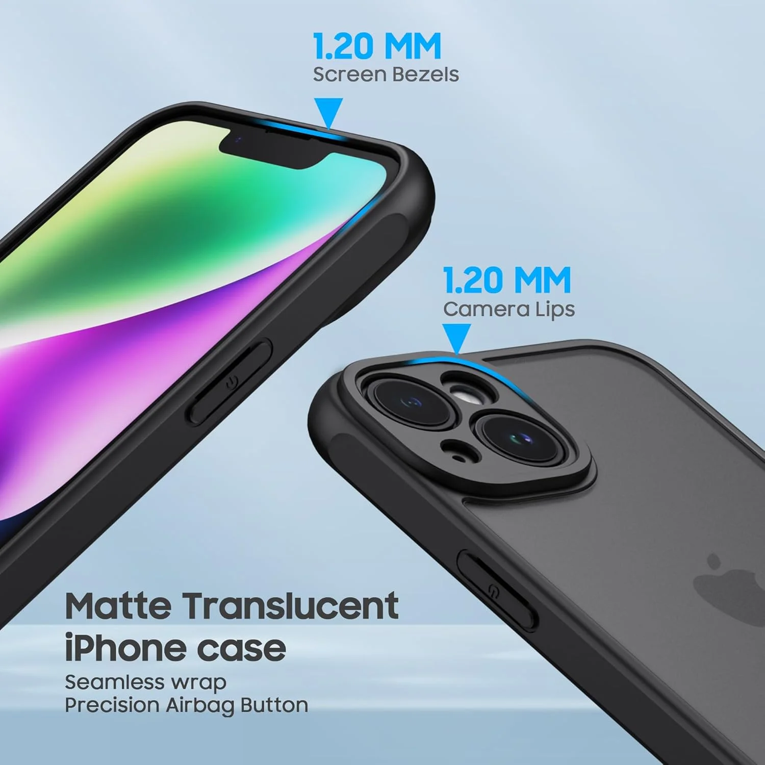 قاب مات برای آیفون 14 با صفحه نمایش 6.1 اینچی، کاور پشتی نیمه شفاف مات، کاور محافظ ضد ضربه برای آیفون 14 با صفحه نمایش 6.1 اینچی (آیفون 14) قاب مات برای آیفون 14 با صفحه نمایش 6.1 اینچی، کاور پشتی نیمه شفاف مات، کاور محافظ ضد ضربه برای آیفون 14 با صفحه نمایش 6.1 اینچی (آیفون 14)