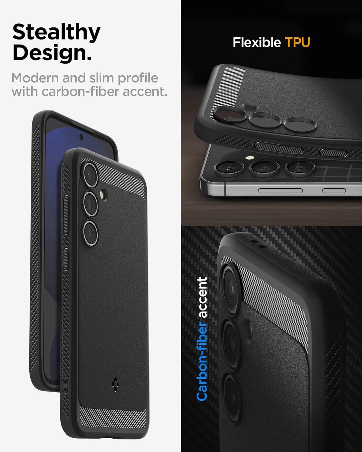 کاور محافظ ضد ضربه Spigen Rugged Armor مناسب برای گوشی سامسونگ گلکسی S24 FE - مشکی مات کاور محافظ ضد ضربه Spigen Rugged Armor مناسب برای گوشی سامسونگ گلکسی S24 FE - مشکی مات