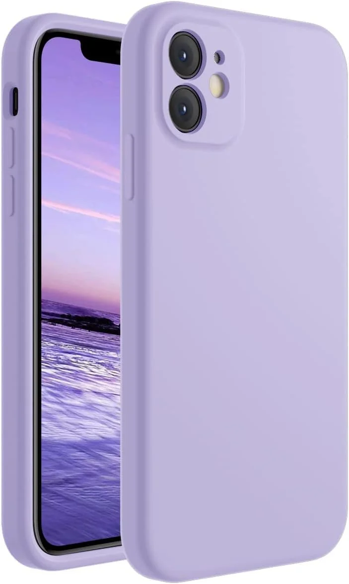 قاب گوشی آیفون 11، قاب گوشی اپل، [ضد ضربه و ضد افتادن] مقاوم در برابر ضربه، نیمه شفاف، قاب محافظ گوشی اپل، طرح موجی، فانتزی کره‌ای، کاور یونیورسال برای آقایان و بانوان، بنفش