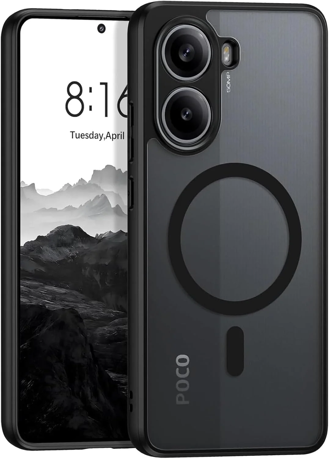 قاب مغناطیسی برای شیائومی POCO X7 Pro، سازگار با MagSafe، پوشش پشتی گوشی موبایل TPU+PC ضد ضربه با حس پوست مات، ضد اثر انگشت، باریک و محافظ قاب مغناطیسی برای شیائومی POCO X7 Pro، سازگار با MagSafe، پوشش پشتی گوشی موبایل TPU+PC ضد ضربه با حس پوست مات، ضد اثر انگشت، باریک و محافظ