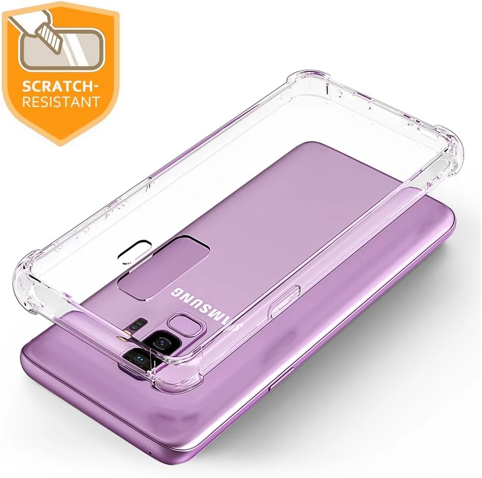 کاور محافظ ژله ای شفاف گوشی سامسونگ گلکسی اس 9 پلاس GerTong، ضربه گیر، بامپر TPU نرم و باریک با لبه های برجسته کاور محافظ ژله ای شفاف گوشی سامسونگ گلکسی اس 9 پلاس GerTong، ضربه گیر، بامپر TPU نرم و باریک با لبه های برجسته