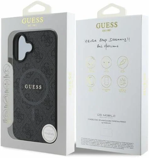 قاب محافظ مشکی CG Mobile Guess GUHMP16SG4GFRK مناسب برای آیفون 16 با صفحه نمایش 6.1 اینچ، دارای حلقه و لوگوی کلاسیک 4G قاب محافظ مشکی CG Mobile Guess GUHMP16SG4GFRK مناسب برای آیفون 16 با صفحه نمایش 6.1 اینچ، دارای حلقه و لوگوی کلاسیک 4G
