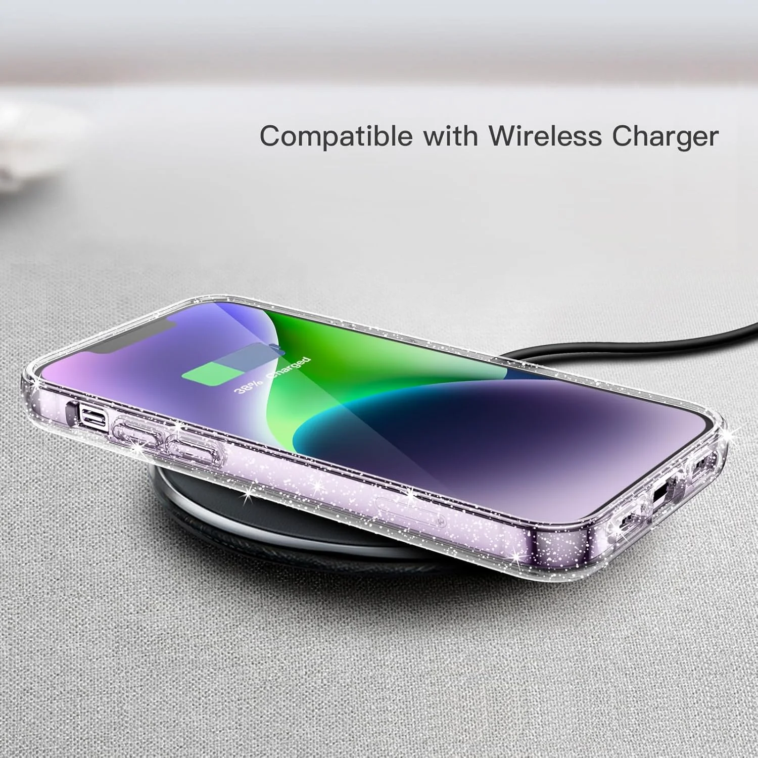 کاور اکلیلی JETech برای آیفون 14 سایز 6.1 اینچ، کاور محافظ ضد ضربه درخشان، زیبا و براق مناسب بانوان و دختران (شفاف) کاور اکلیلی JETech برای آیفون 14 سایز 6.1 اینچ، کاور محافظ ضد ضربه درخشان، زیبا و براق مناسب بانوان و دختران (شفاف)