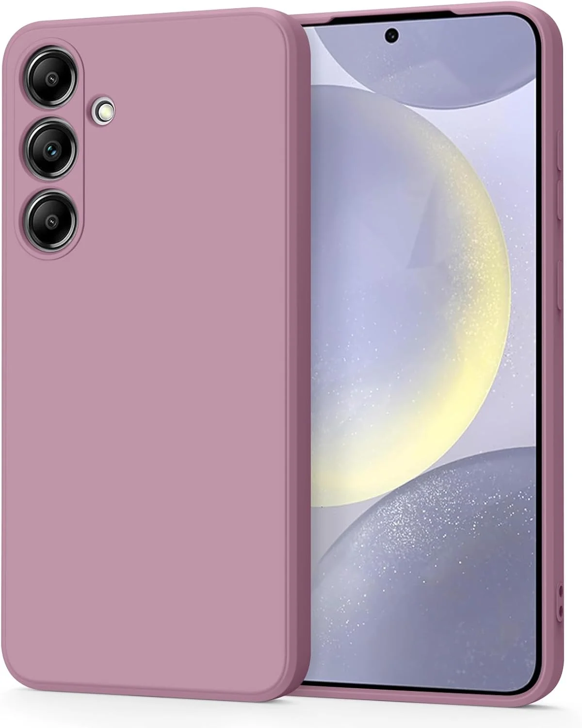 قاب سیلیکونی ممتاز ارتقا یافته VANCLE سازگار با گوشی سامسونگ گلکسی S24 5G، [محافظت از دوربین] [آستر میکروفیبر نرم ضد خش] کاور ضد ضربه برای سامسونگ S24 5G (بنفش رز)