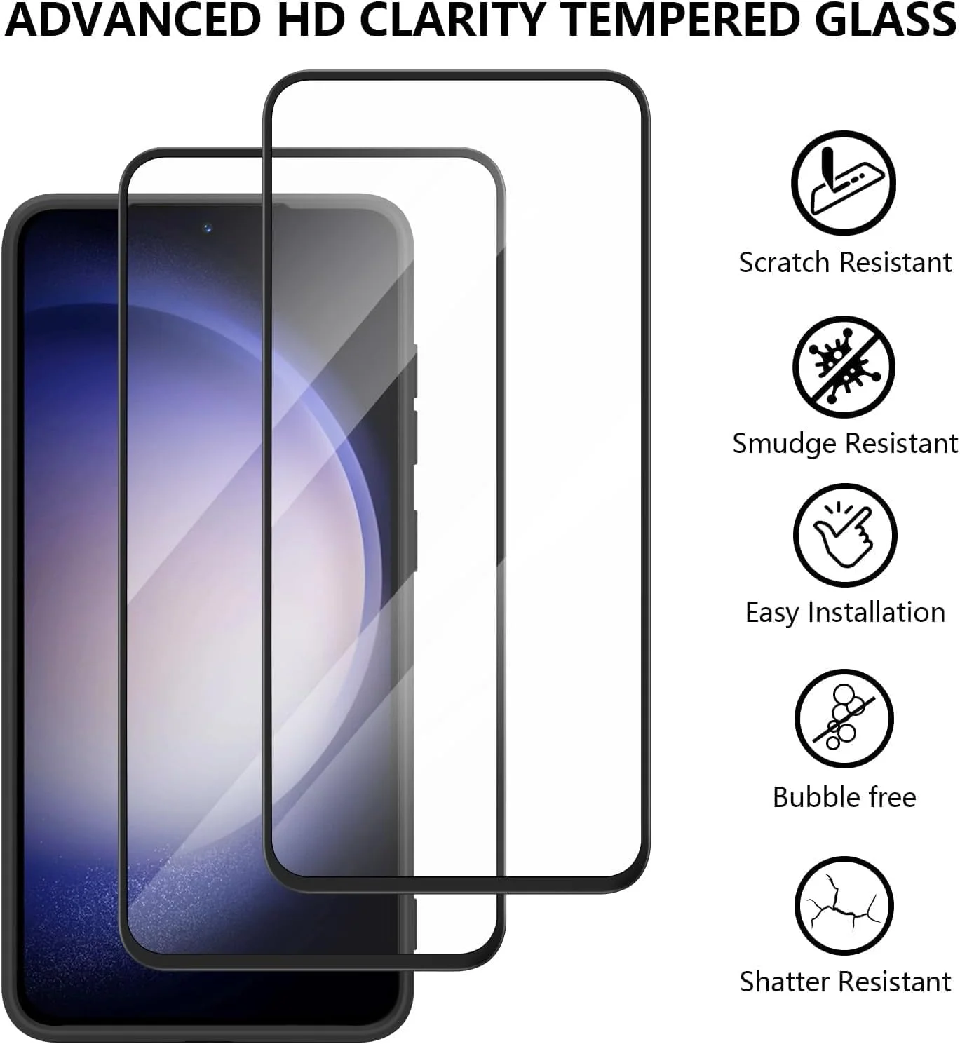 کاور گوشی سامسونگ گلکسی A06 به همراه 2 عدد محافظ صفحه نمایش شیشه ای حرارت دیده، کاور محافظ تمام بدنه سیلیکونی مایع شیک و باریک، کاور سیلیکونی ضربه گیر (مشکی، سامسونگ گلکسی A06) کاور گوشی سامسونگ گلکسی A06 به همراه 2 عدد محافظ صفحه نمایش شیشه ای حرارت دیده، کاور محافظ تمام بدنه سیلیکونی مایع شیک و باریک، کاور سیلیکونی ضربه گیر (مشکی، سامسونگ گلکسی A06)