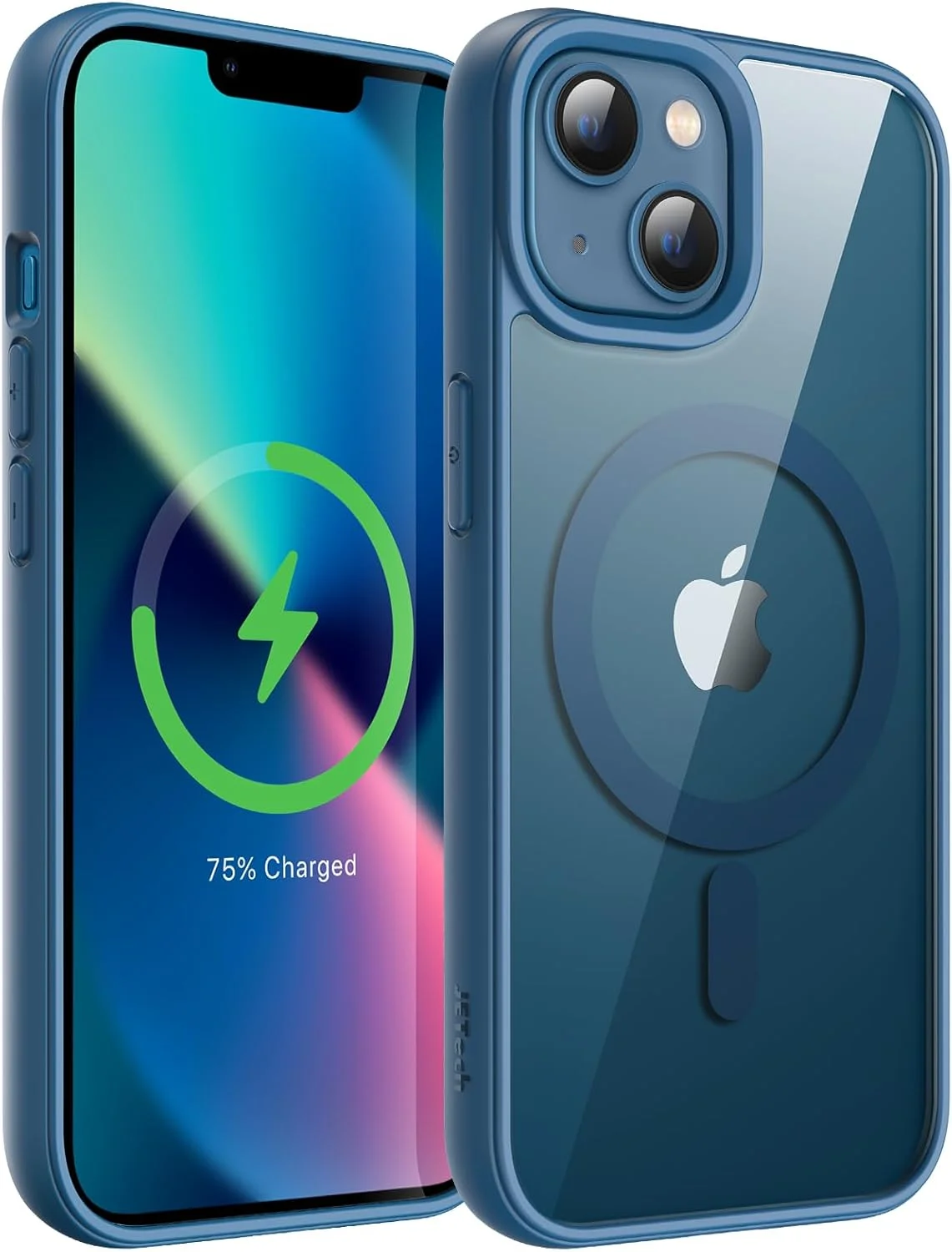 کاور آهنربایی JETech برای آیفون 13 (6.1 اینچ)، سازگار با MagSafe، کاور ضربه گیر گوشی، فریم TPU مات رنگ ثابت، پشت شفاف ضد خش (آبی) کاور آهنربایی JETech برای آیفون 13 (6.1 اینچ)، سازگار با MagSafe، کاور ضربه گیر گوشی، فریم TPU مات رنگ ثابت، پشت شفاف ضد خش (آبی)