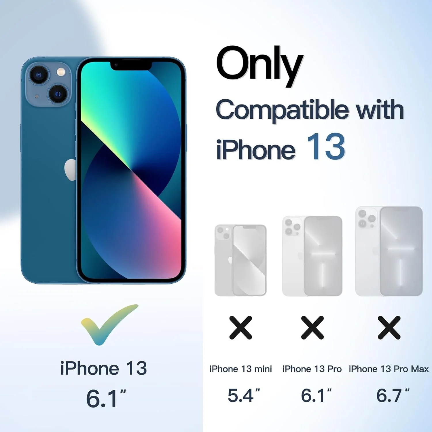 کاور آهنربایی JETech برای آیفون 13 (6.1 اینچ)، سازگار با MagSafe، کاور ضربه گیر گوشی، فریم TPU مات رنگ ثابت، پشت شفاف ضد خش (آبی) کاور آهنربایی JETech برای آیفون 13 (6.1 اینچ)، سازگار با MagSafe، کاور ضربه گیر گوشی، فریم TPU مات رنگ ثابت، پشت شفاف ضد خش (آبی)