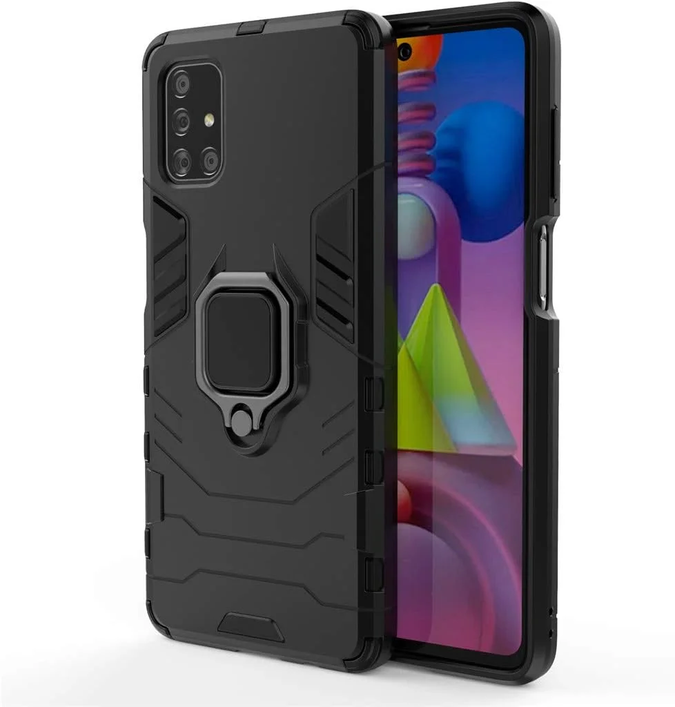 قاب محافظ گوشی سامسونگ گلکسی M51، با حلقه فلزی و استند، مقاوم و دو لایه (مشکی) قاب محافظ گوشی سامسونگ گلکسی M51، با حلقه فلزی و استند، مقاوم و دو لایه (مشکی)