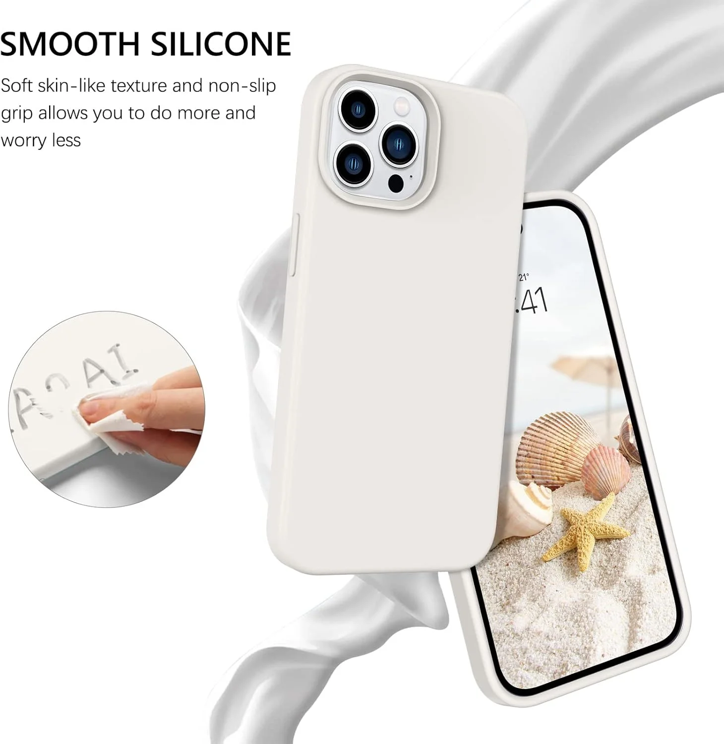 کاور سیلیکونی مایع سازگار با آیفون 14 پرو 6.1 اینچی، ژل نرم لاستیکی باریک با پوشش داخلی میکروفایبر، محافظ با بافت ضربه گیر برای آیفون 14 پرو، رنگ سنگی کاور سیلیکونی مایع سازگار با آیفون 14 پرو 6.1 اینچی، ژل نرم لاستیکی باریک با پوشش داخلی میکروفایبر، محافظ با بافت ضربه گیر برای آیفون 14 پرو، رنگ سنگی