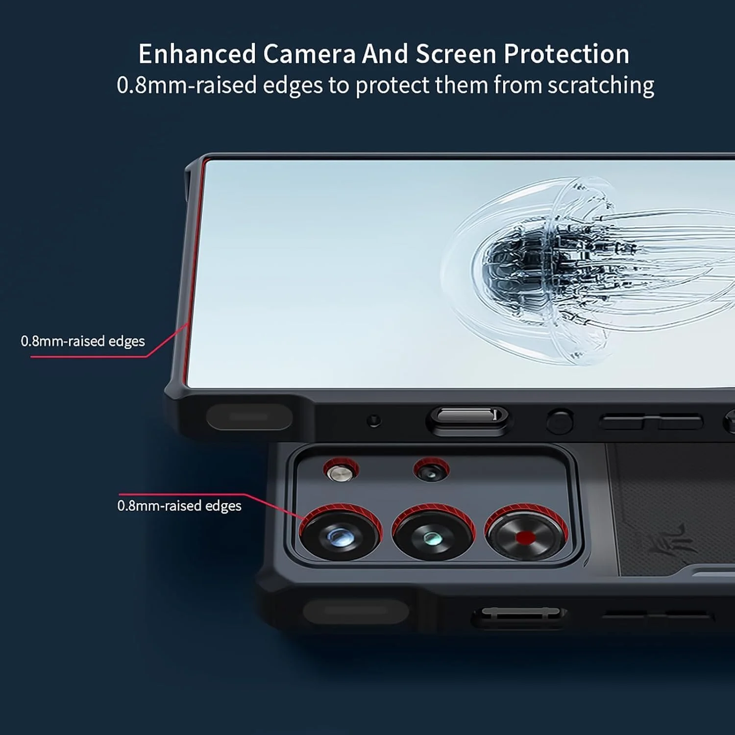 قاب گوشی برای زد تی ای نوبیا رد مجیک 10S پرو / 10S پرو+ / 10 پرو+ / 10 پرو و محافظ صفحه نمایش شیشه ای حرارت دیده، کاور پشتی گوشی موبایل ضربه گیر TPU+PC، محافظ ضد اثر انگشت قاب گوشی برای زد تی ای نوبیا رد مجیک 10S پرو / 10S پرو+ / 10 پرو+ / 10 پرو و محافظ صفحه نمایش شیشه ای حرارت دیده، کاور پشتی گوشی موبایل ضربه گیر TPU+PC، محافظ ضد اثر انگشت