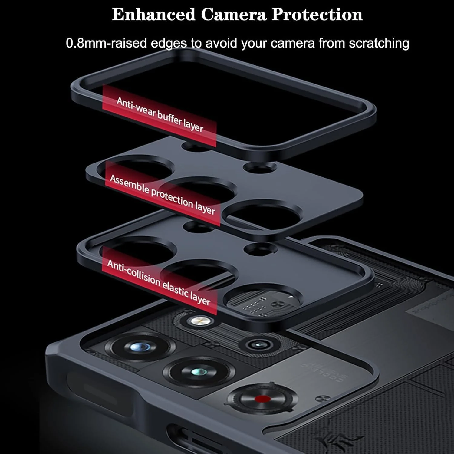 قاب گوشی برای زد تی ای نوبیا رد مجیک 10S پرو / 10S پرو+ / 10 پرو+ / 10 پرو و محافظ صفحه نمایش شیشه ای حرارت دیده، کاور پشتی گوشی موبایل ضربه گیر TPU+PC، محافظ ضد اثر انگشت قاب گوشی برای زد تی ای نوبیا رد مجیک 10S پرو / 10S پرو+ / 10 پرو+ / 10 پرو و محافظ صفحه نمایش شیشه ای حرارت دیده، کاور پشتی گوشی موبایل ضربه گیر TPU+PC، محافظ ضد اثر انگشت