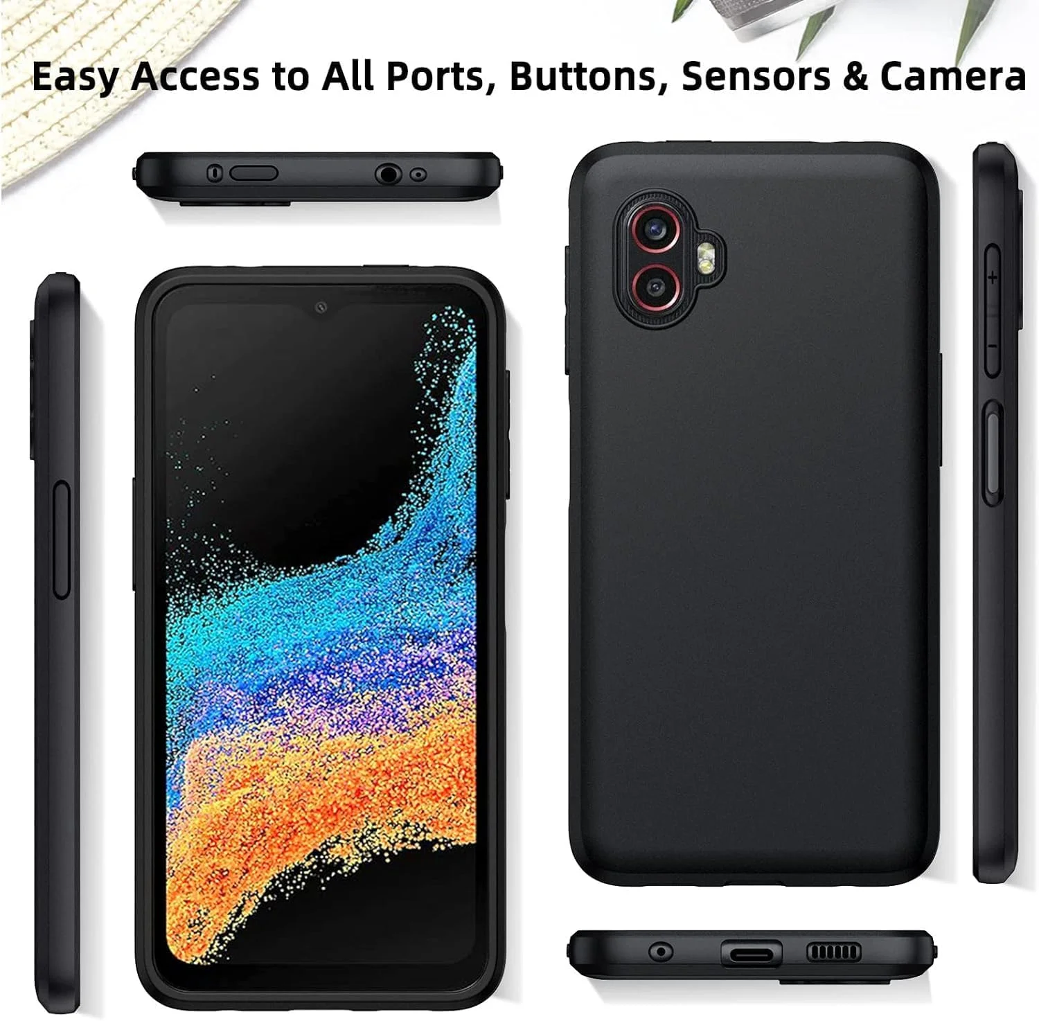 کاور محافظ گوشی سامسونگ گلکسی Xcover 6 Pro، کاور نرم با سطح مات [فوق العاده نازک] [مقاوم در برابر خراش] کاور محافظ TPU نرم برای گوشی موبایل گلکسی Xcover 6 Pro - مشکی