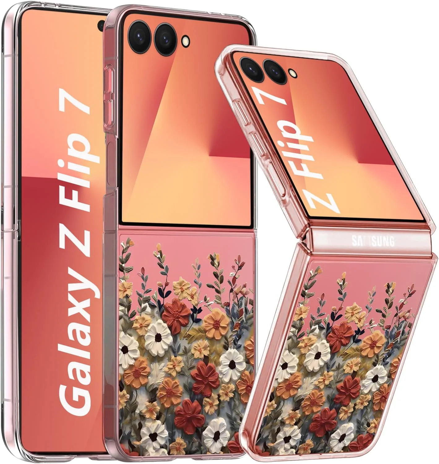 قاب گوشی زد فلیپ 7، مات شفاف با طرح گل های زیبا برای سامسونگ گلکسی زد فلیپ 7، کاور باریک و ضد ضربه PC با طراحی گلدار قاب گوشی زد فلیپ 7، مات شفاف با طرح گل های زیبا برای سامسونگ گلکسی زد فلیپ 7، کاور باریک و ضد ضربه PC با طراحی گلدار