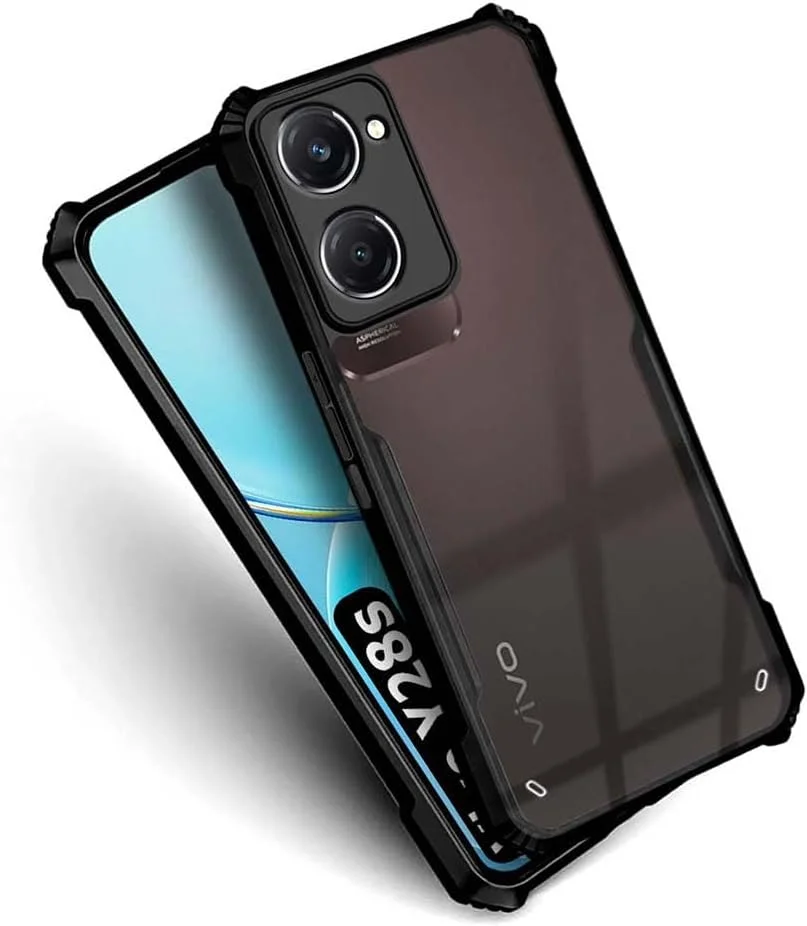 کاور پشتی شفاف ضد ضربه Fashionury مناسب برای ویوو Y28s 5G | محافظت 360 درجه | طراحی محافظتی | کاور پشتی شفاف ویوو Y28s 5G (بامپر مشکی)