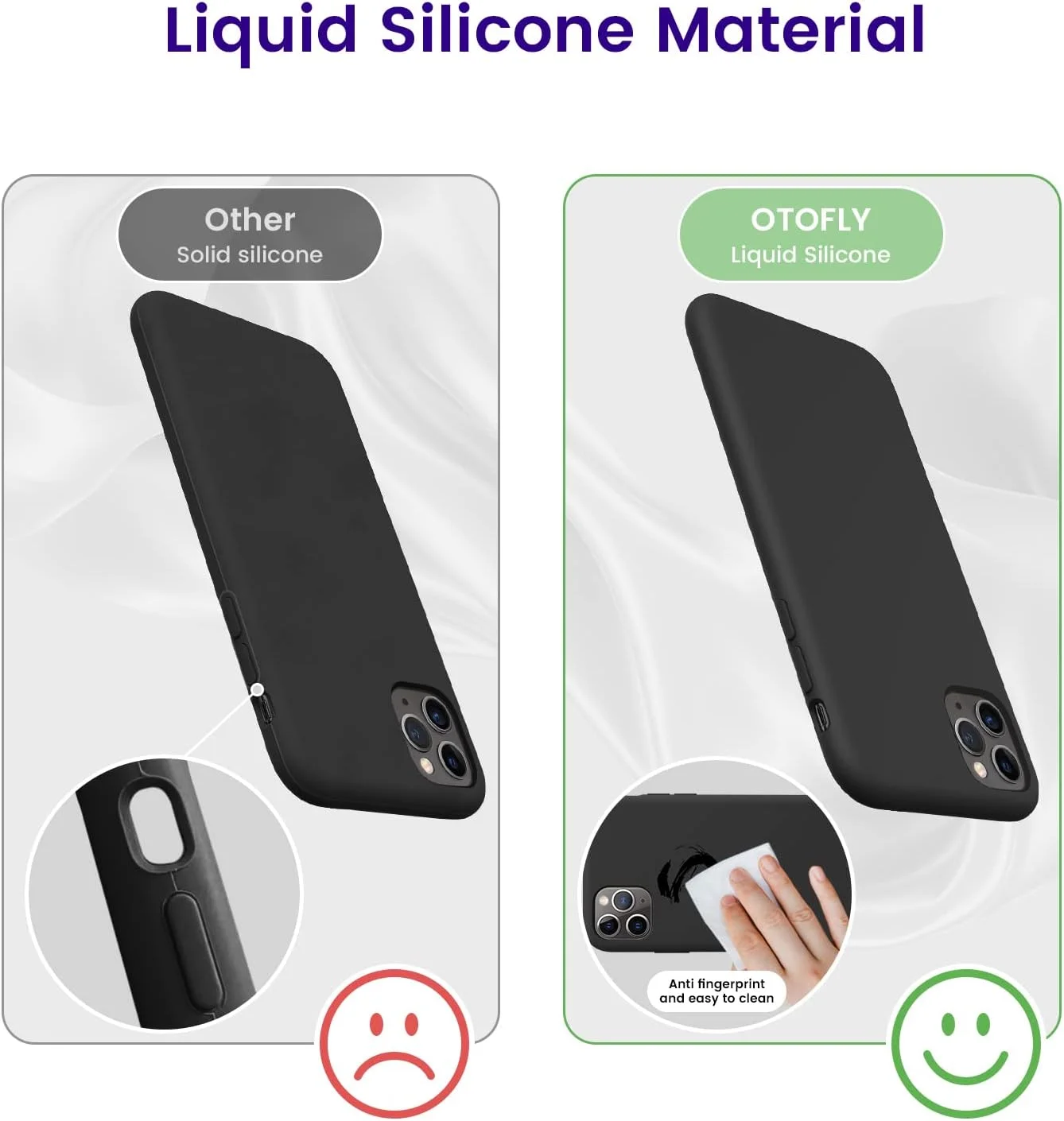 کاور سیلیکونی مایع باریک OTOFLY سازگار با آیفون 11 پرو مکس، محافظت کامل از بدنه، ضد خش و ضد ضربه (مشکی) کاور سیلیکونی مایع باریک OTOFLY سازگار با آیفون 11 پرو مکس، محافظت کامل از بدنه، ضد خش و ضد ضربه (مشکی)