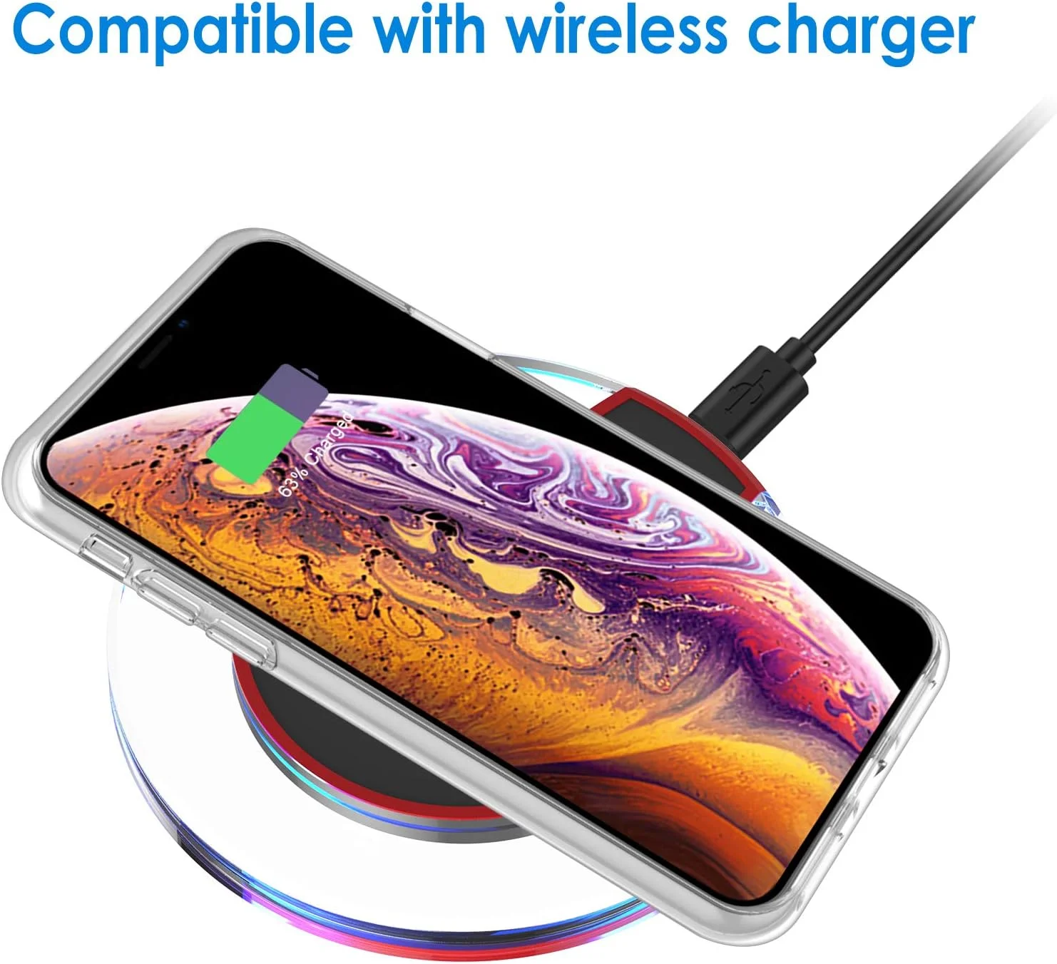 کاور محافظ ژتک برای آیفون Xs و آیفون X با صفحه نمایش 5.8 اینچی، کاور ضد ضربه گوشی با خاصیت عدم زرد شدن، پشت شفاف ضد خش (شفاف)