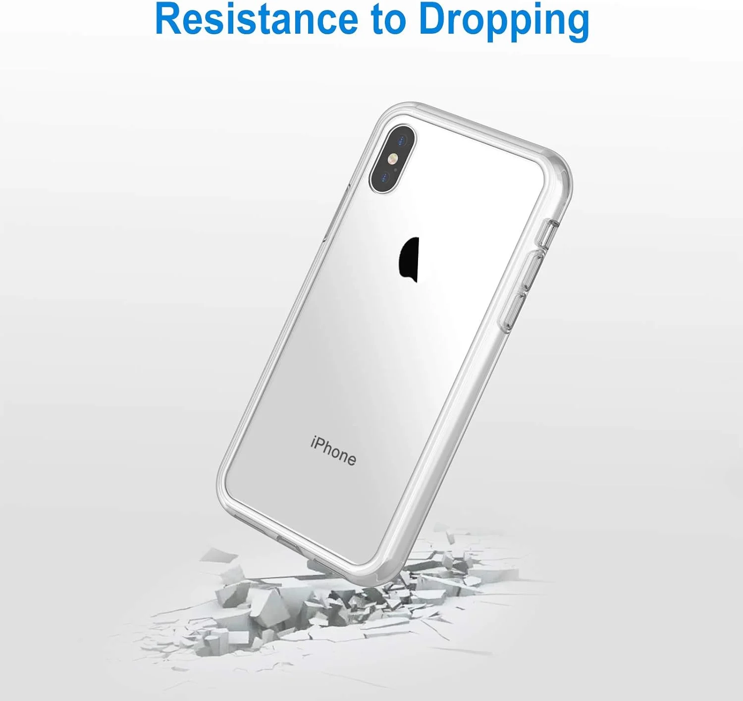 کاور محافظ ژتک برای آیفون Xs و آیفون X با صفحه نمایش 5.8 اینچی، کاور ضد ضربه گوشی با خاصیت عدم زرد شدن، پشت شفاف ضد خش (شفاف)