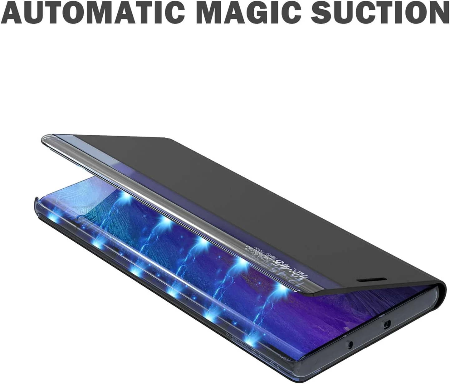 کیف محافظ تاشو برای سامسونگ گلکسی S25 Ultra، کیف چرمی هوشمند با پنجره شفاف، پایه دار و دارای آهنربا (S25 Ultra, مشکی) کیف محافظ تاشو برای سامسونگ گلکسی S25 Ultra، کیف چرمی هوشمند با پنجره شفاف، پایه دار و دارای آهنربا (S25 Ultra, مشکی)