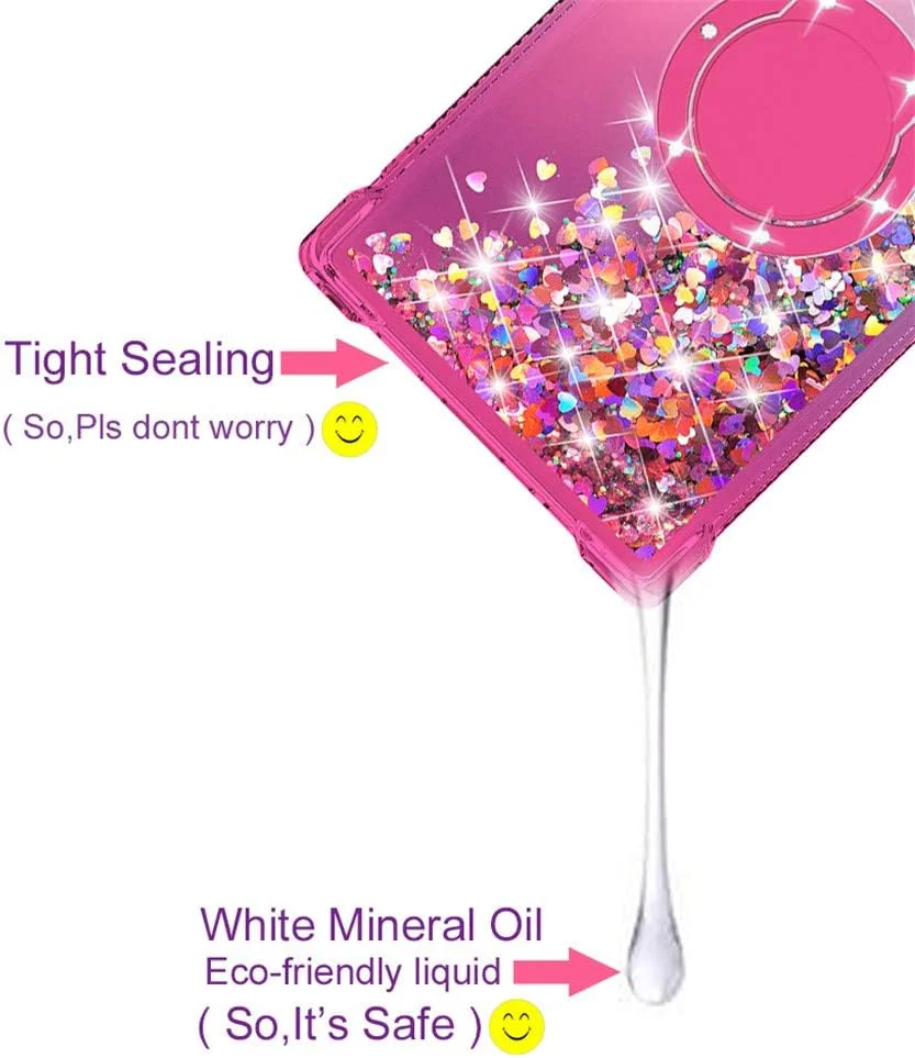 کاور گوشی موبایل ورلد مام مناسب برای گوشی سامسونگ گلکسی نوت 20 اولترا، کاور شفاف مایع شناور اکلیلی رنگارنگ برای سامسونگ گلکسی نوت 20 اولترا [2020]، صورتی