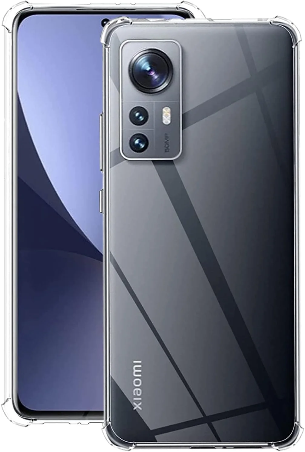 کاور شفاف AWH برای شیائومی Mi 12، کاور محافظ پشتی کریستالی بسیار نازک با قابلیت جذب ضربه، کاور سیلیکونی ضد خش گوشی موبایل از جنس TPU نرم.