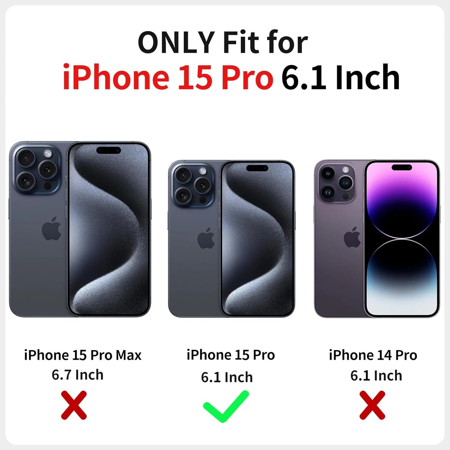 کاور گوشی آیفون 15 پرو با طرح اکلیلی XIZYO، کاور نرم TPU با رنگ ثابت و طرح موج دار فرفری، مناسب دختران و بانوان، طراحی زیبا، سیلیکونی باریک، ضد ضربه، صورتی براق